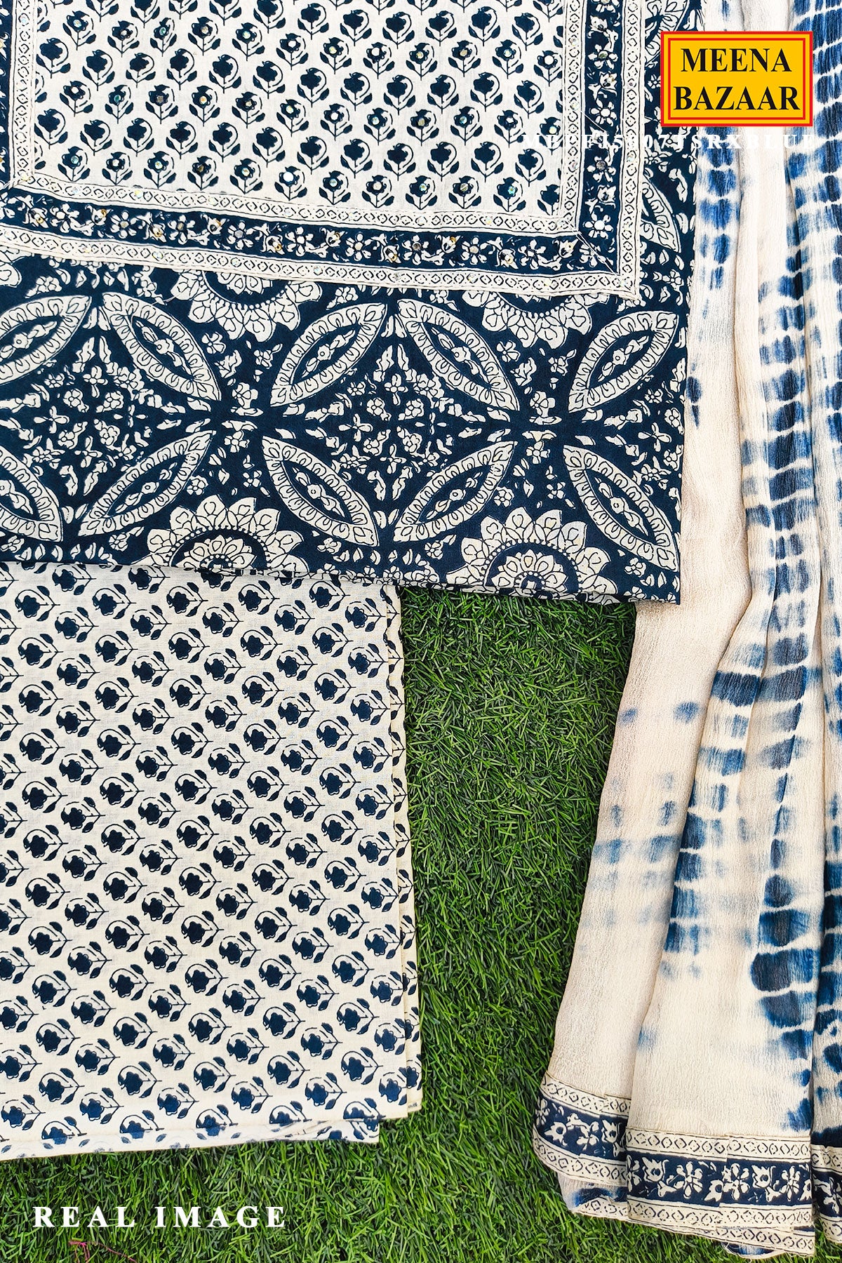 Graceful Blue Kurta Set with Dupatta - Image 6