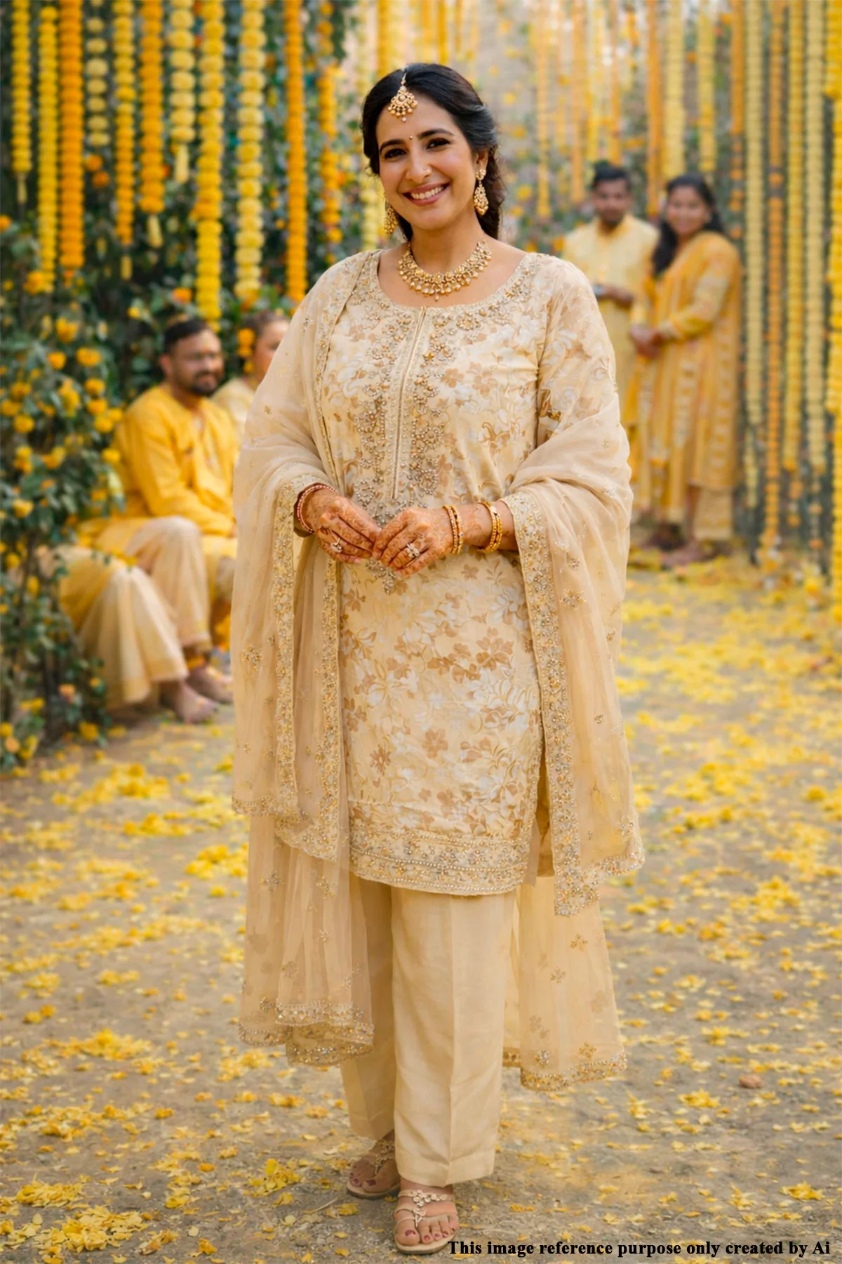 Classic Brown Cotton Unstitched Suit with Elegant Embroidered Detailing