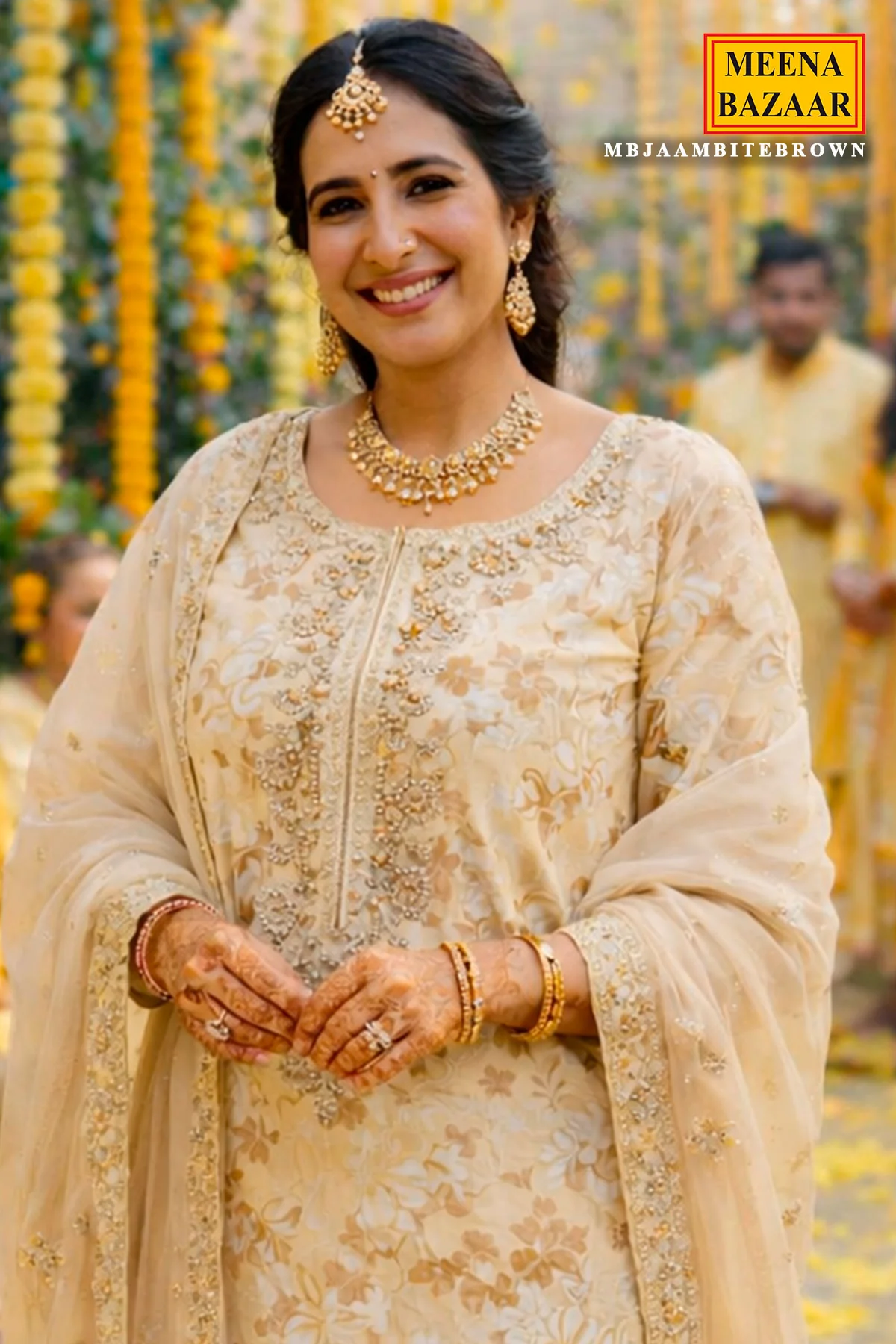 Classic Brown Cotton Unstitched Suit with Elegant Embroidered Detailing - Image 2
