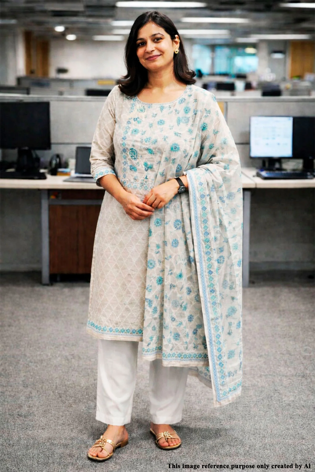 Elegant Rama Cotton Unstitched Suit with Embroidered Detailing
