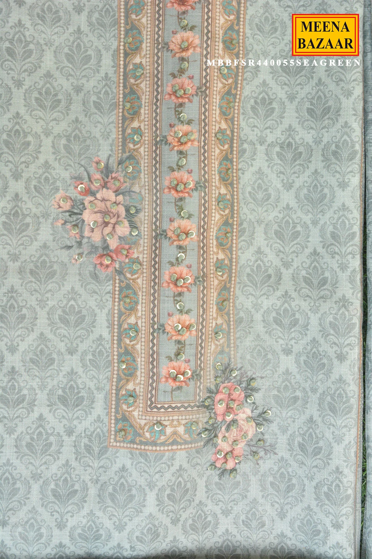 Floral Printed Kurta Set with Dupatta - Image 5