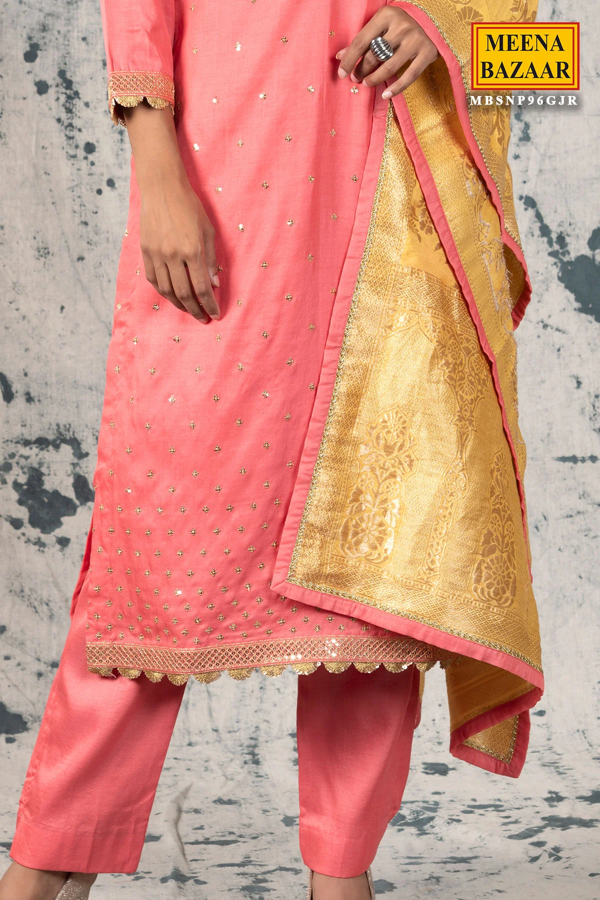 Gajari Silk Sequins Suit Set - Image 3