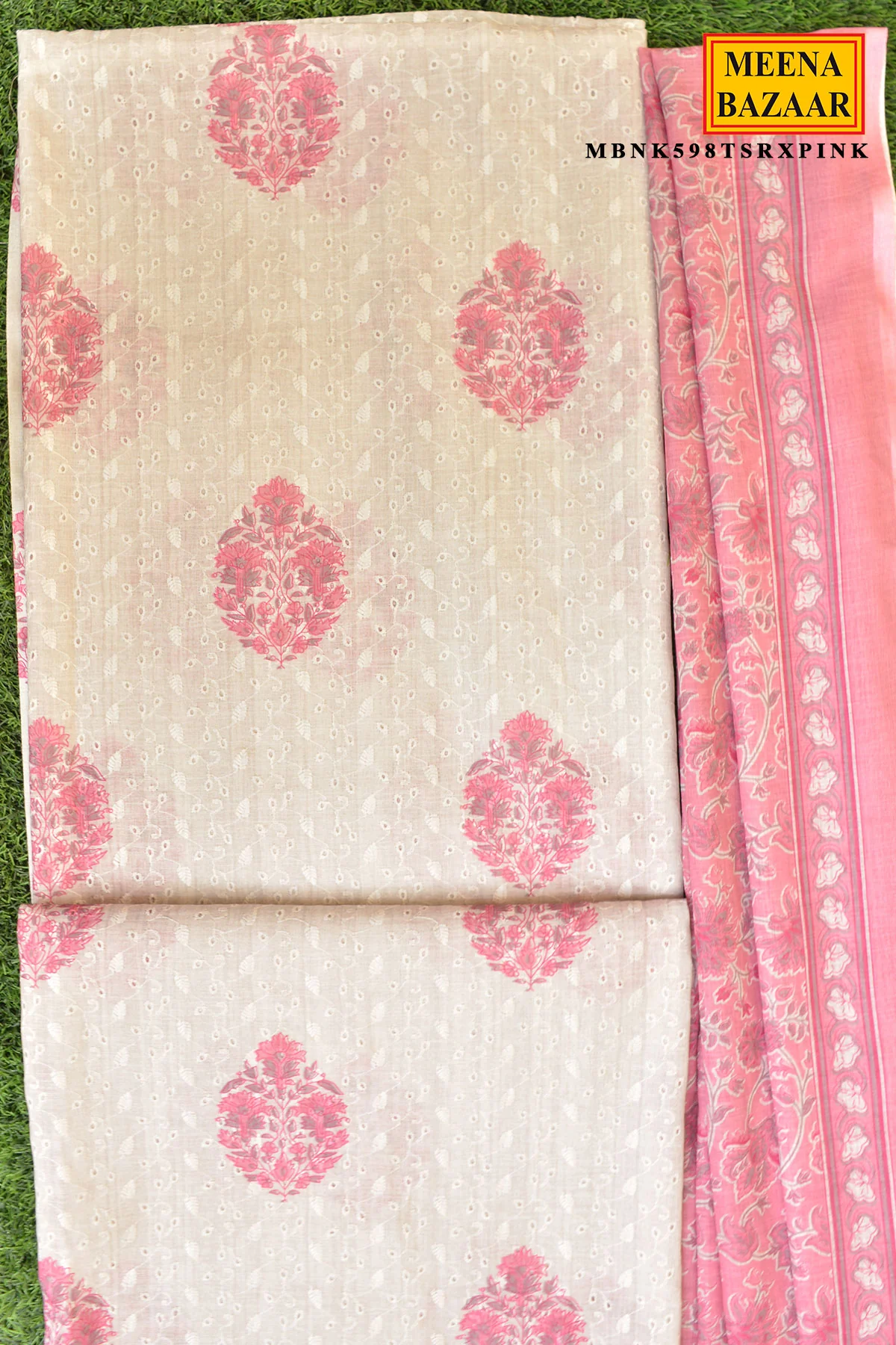 Gajri Cotton Embroidered Unstitched Suit Set - Image 3