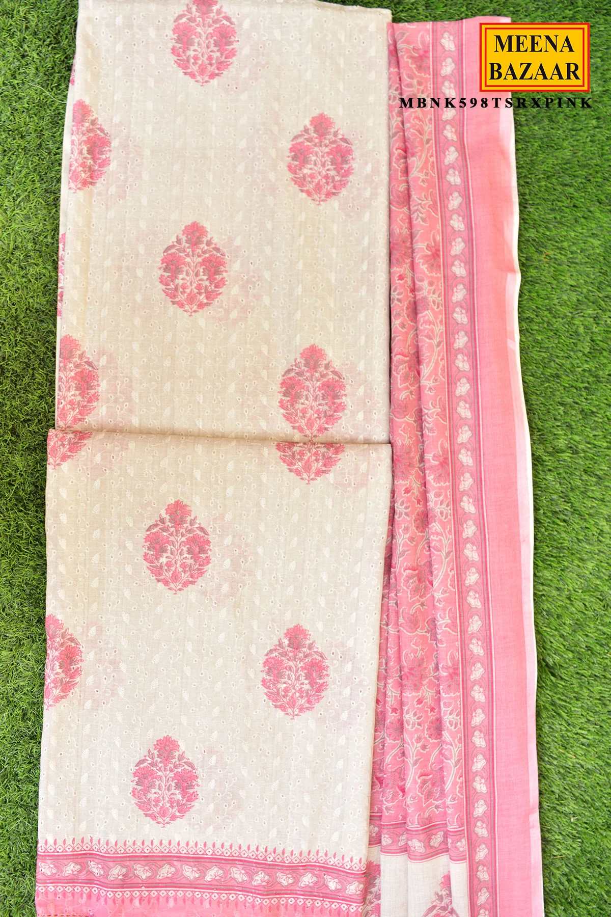 Gajri Cotton Embroidered Unstitched Suit Set - Image 5