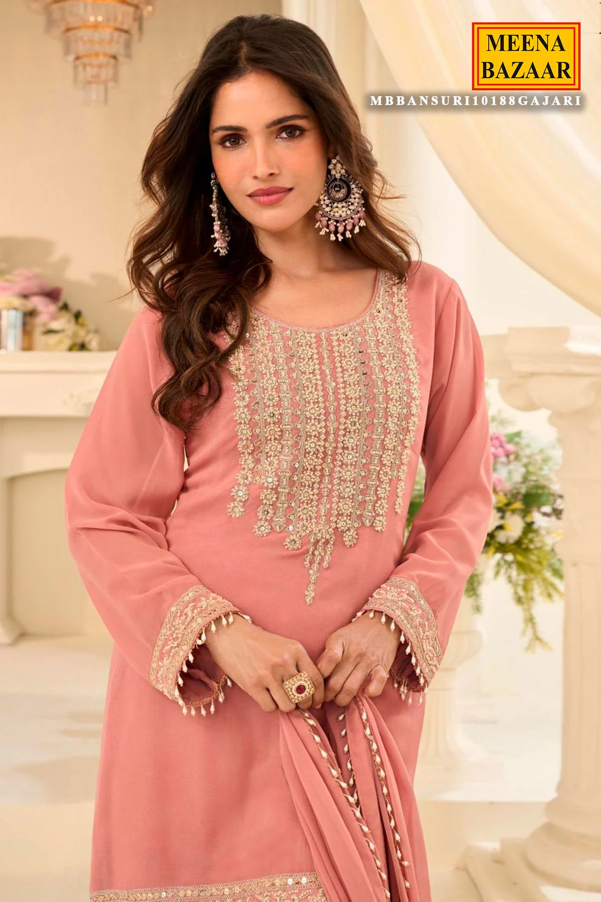 Gajri Embroidered Georgette Ready Made Suit – Elegant Ethnic Wear - Image 2