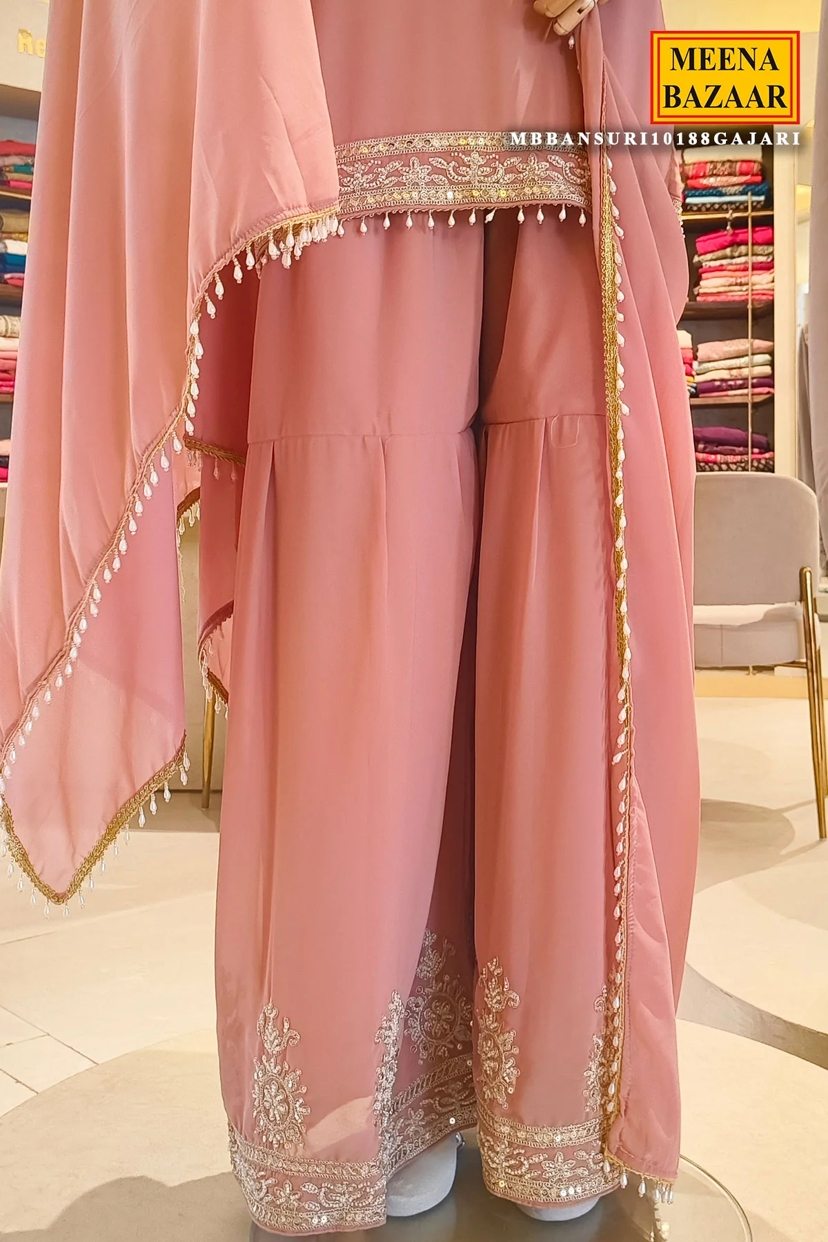 Gajri Embroidered Georgette Ready Made Suit – Elegant Ethnic Wear - Image 6