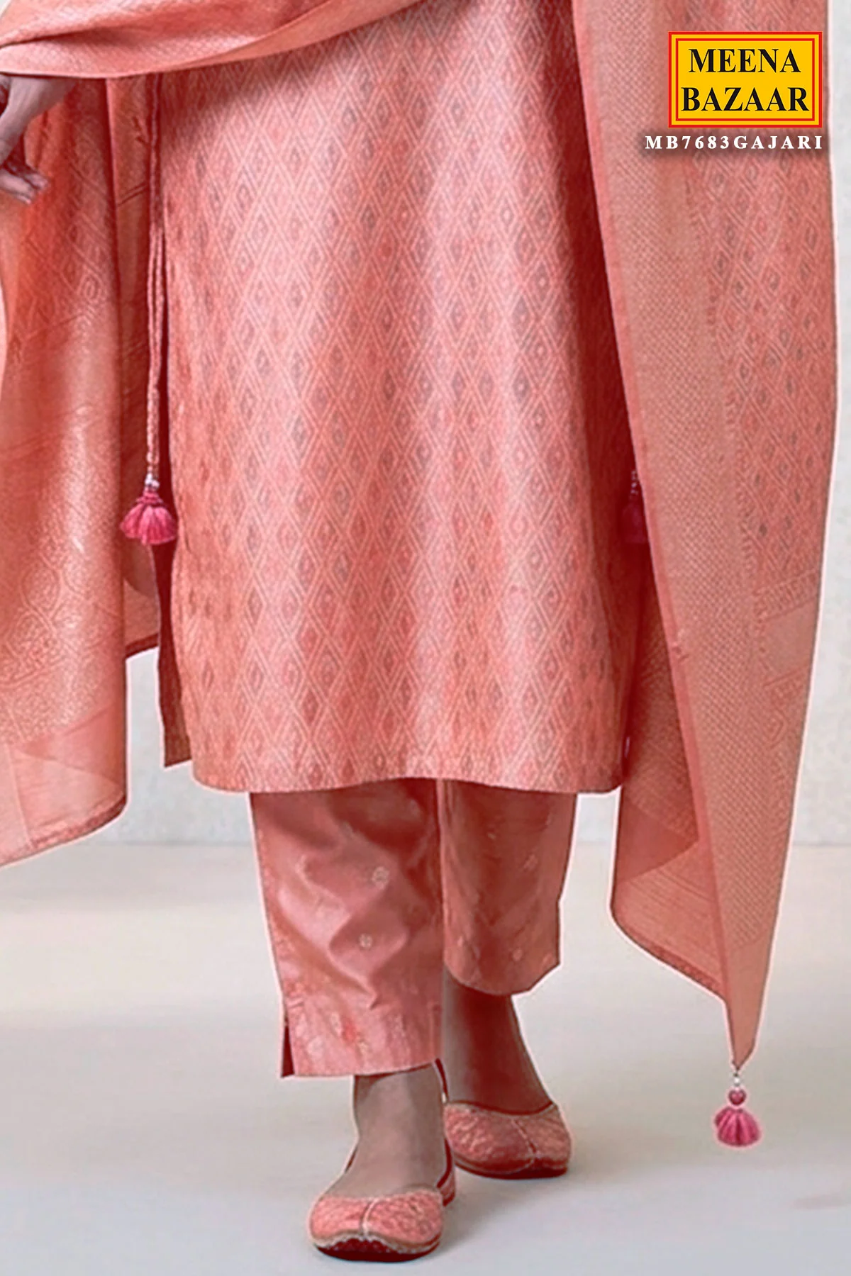 Gajri Printed Chanderi Ready Made Suit – Elegant Ethnic Wear - Image 3