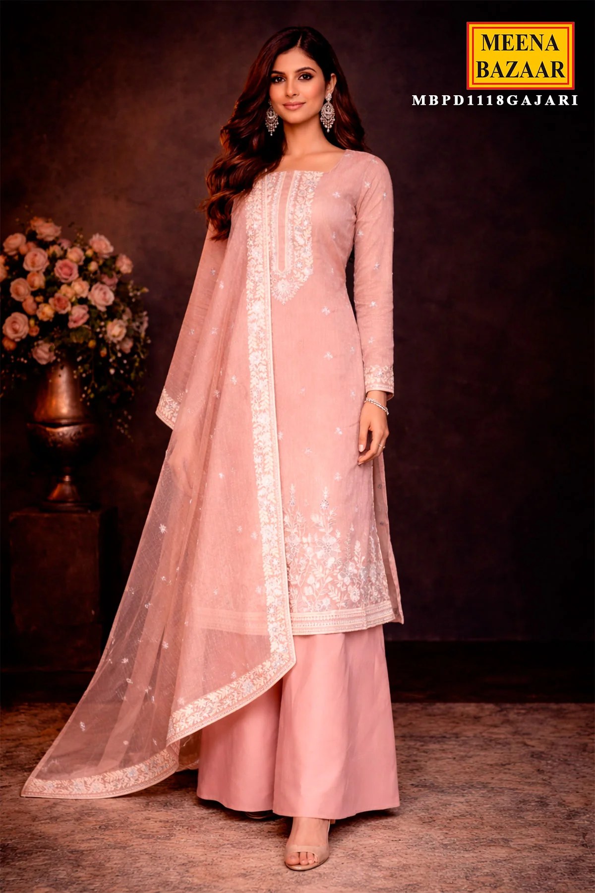 Gajri Tissue Unstitched Suit with Exquisite Sequin & Embroidery Work - Image 6