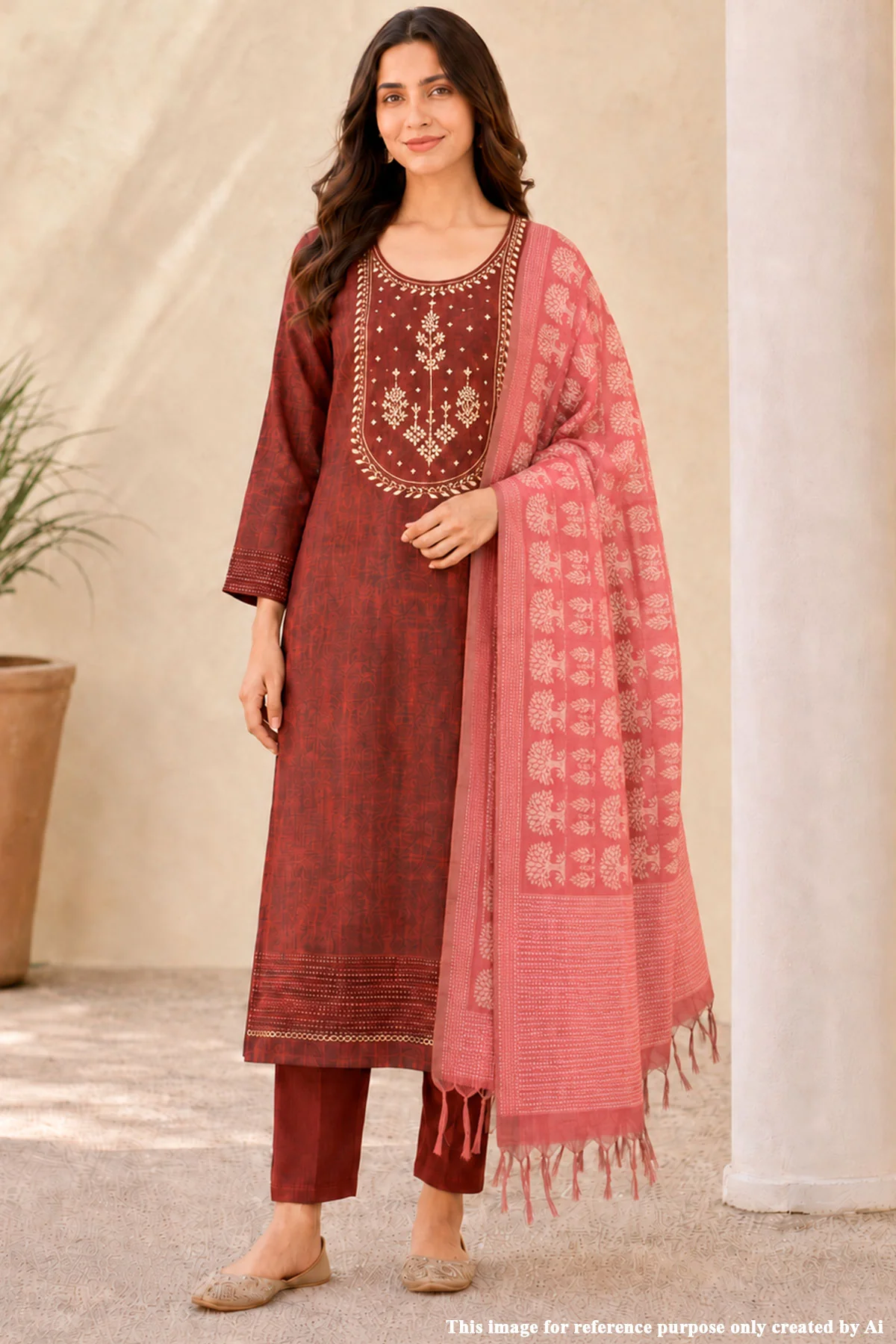 Maroon Gota Patti Suit Set