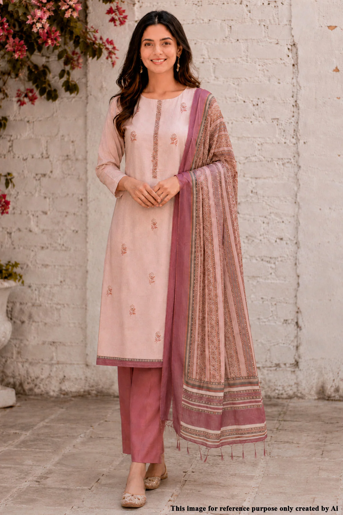 Mauve Kurta Set with Dupatta