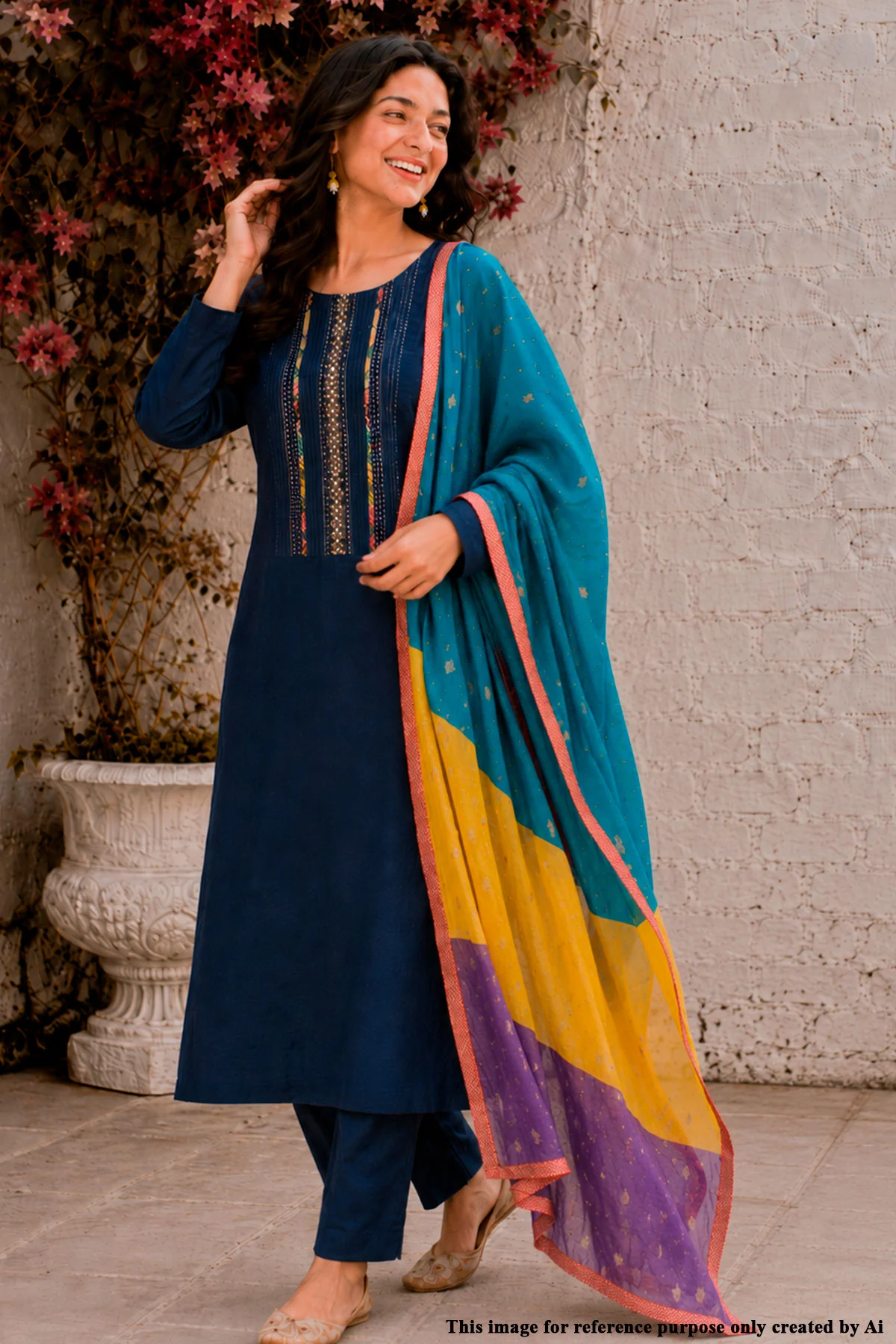 Midnight Navy Kurta Set - Image 7