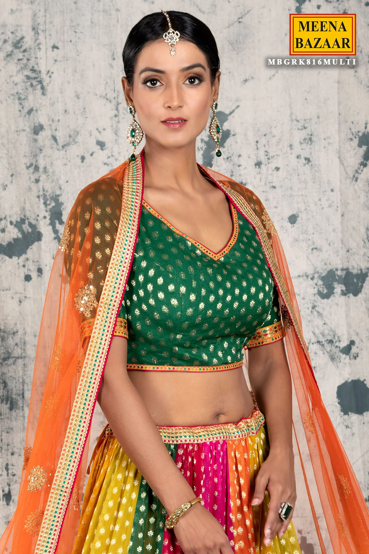 Multicolor Georgette Lehenga - Image 3