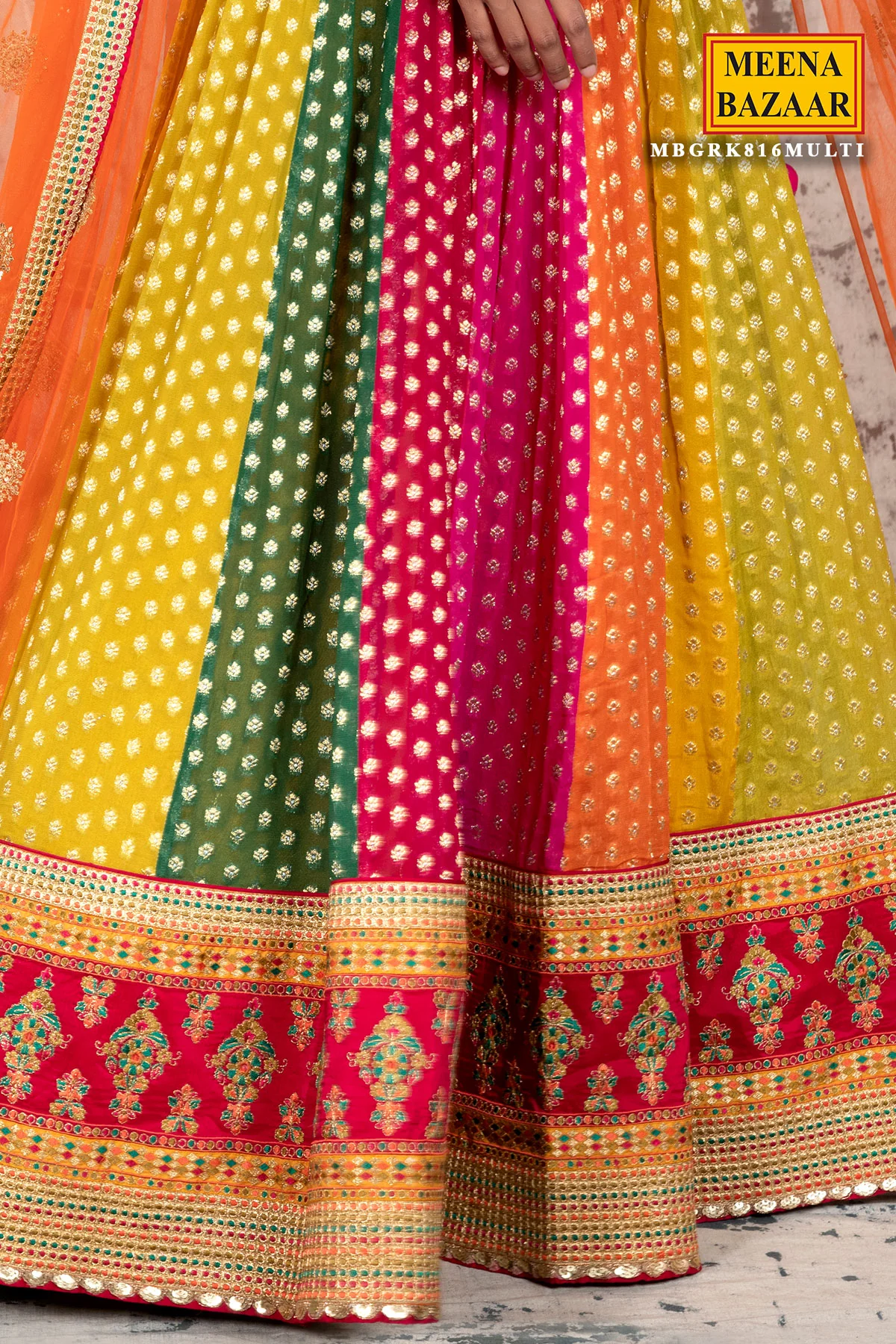 Multicolor Georgette Lehenga - Image 4