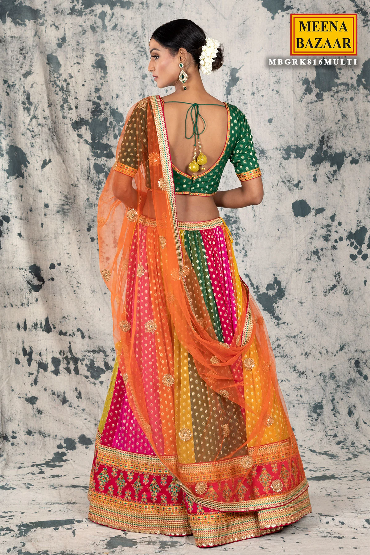 Multicolor Georgette Lehenga - Image 5