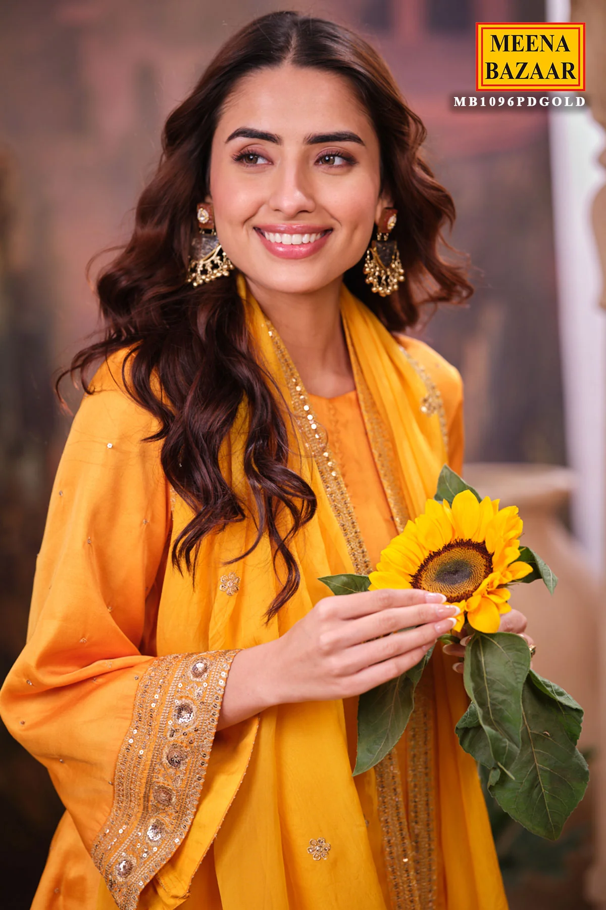 Mustard Silk Shirt Suit Set with Organza Dupatta Elegant Festive & Wedding Wear - Image 12