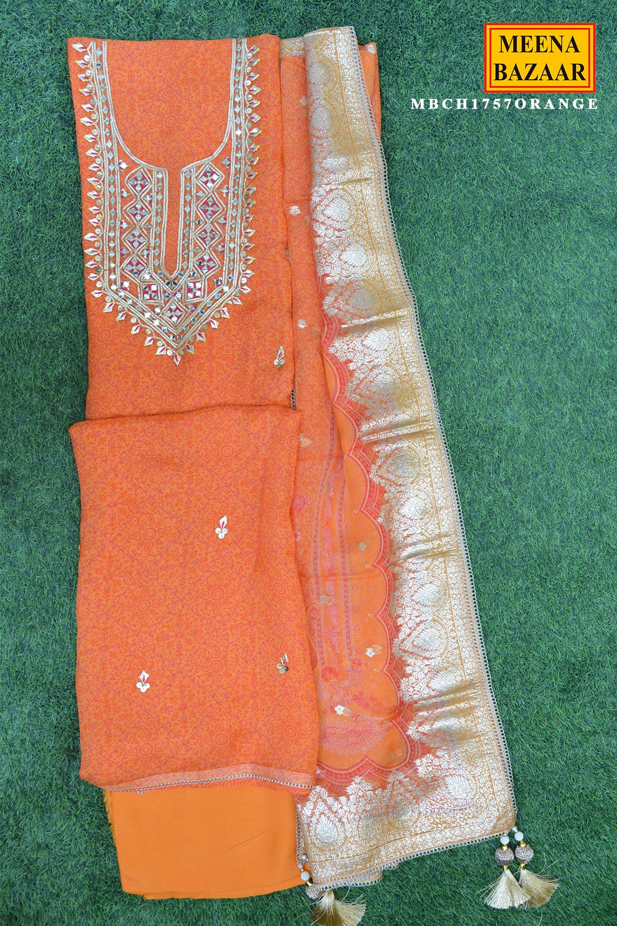 Orange Three-Piece Suit Set - Image 2