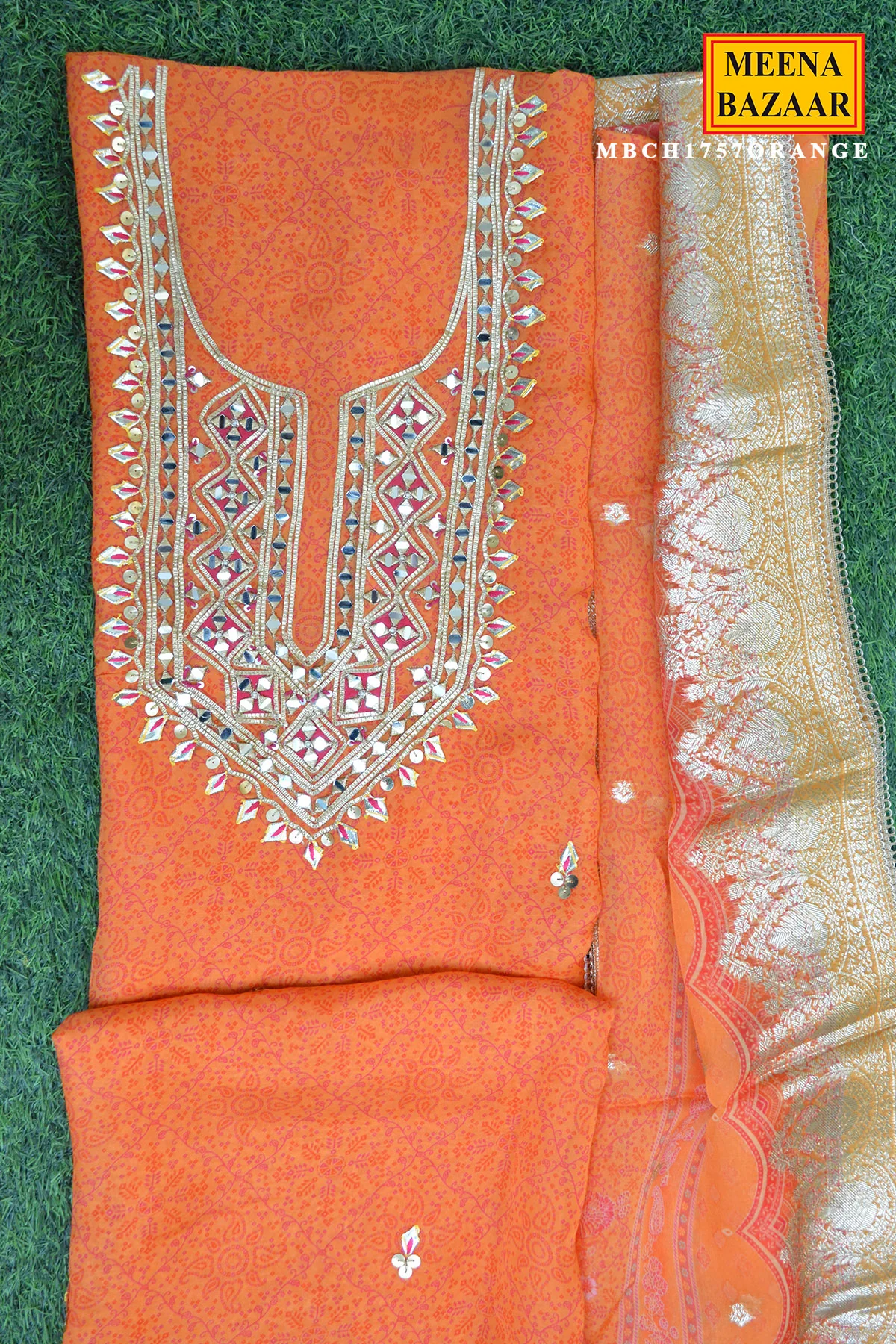 Orange Three-Piece Suit Set - Image 3