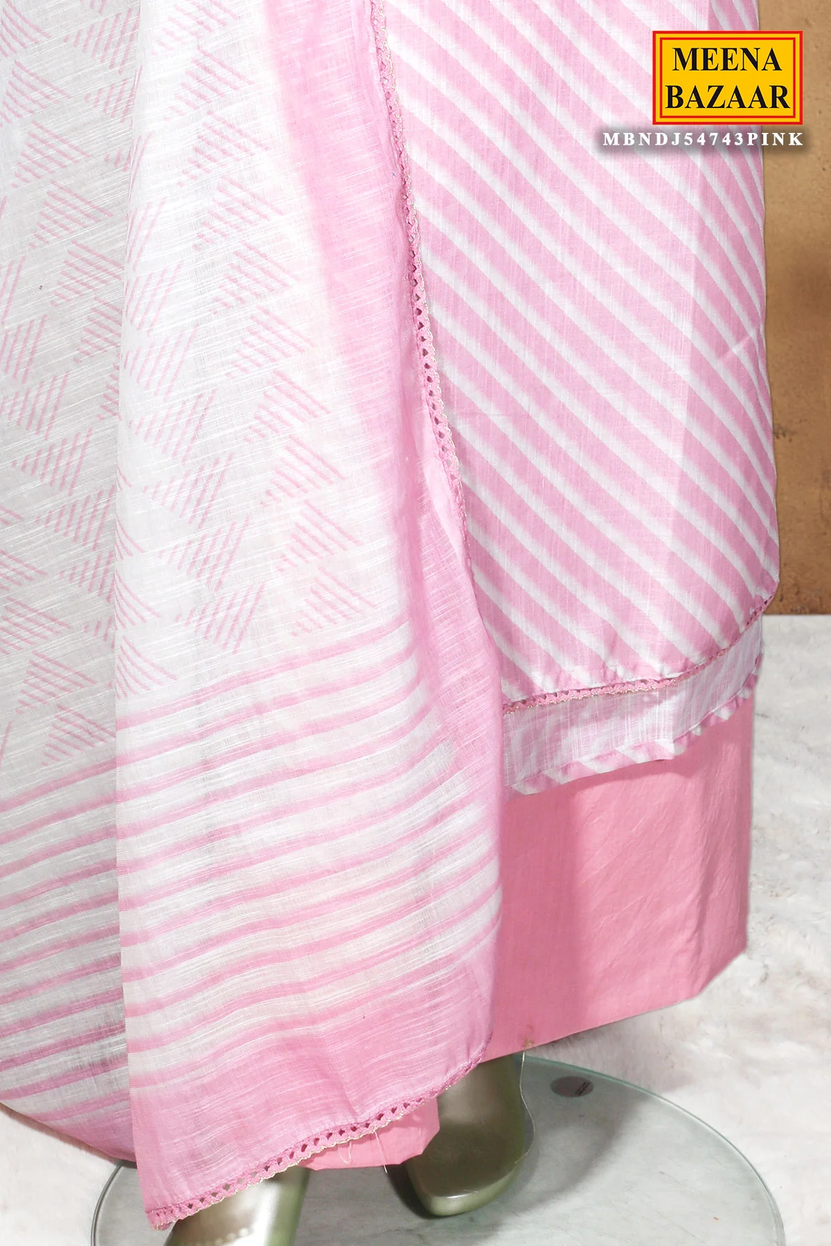 Pink Cotton Embroidered Unstitched Suit – Elegant Everyday Ethnic Wear - Image 7