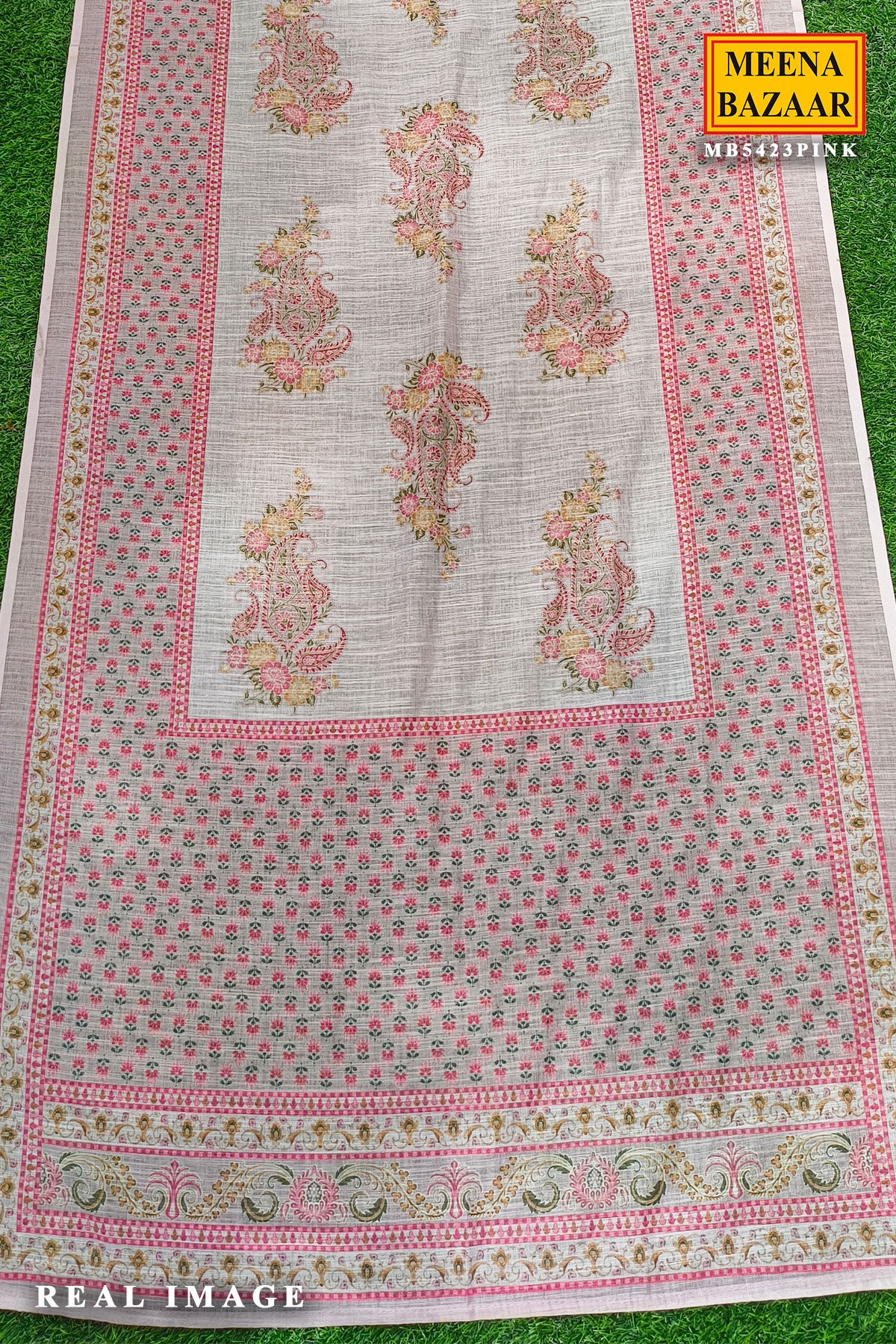 Poise Pink Suit Set with Intricate Paisley Design - Image 6