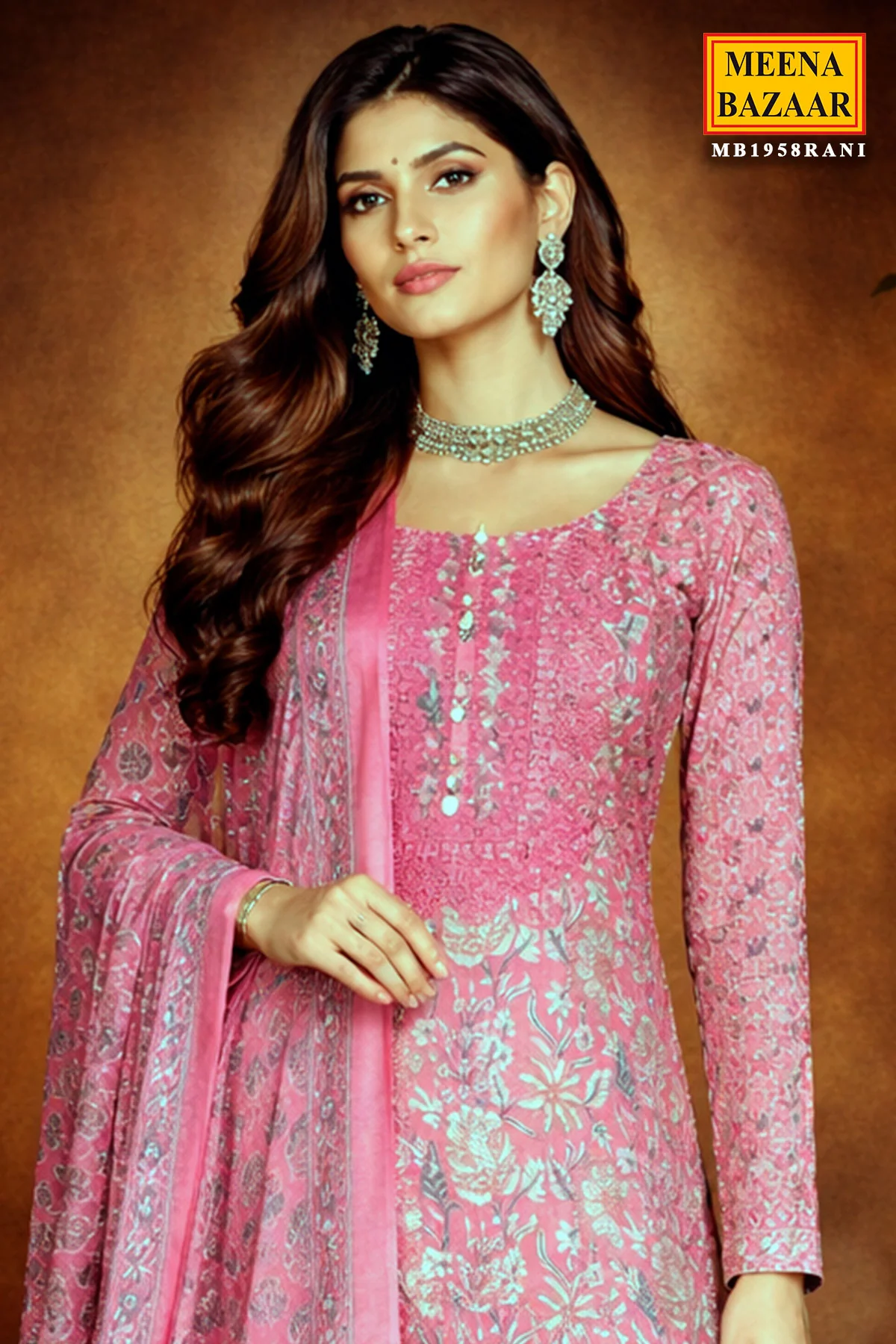 Rani Cotton Embroidered Unstitched Suit Set - Image 8