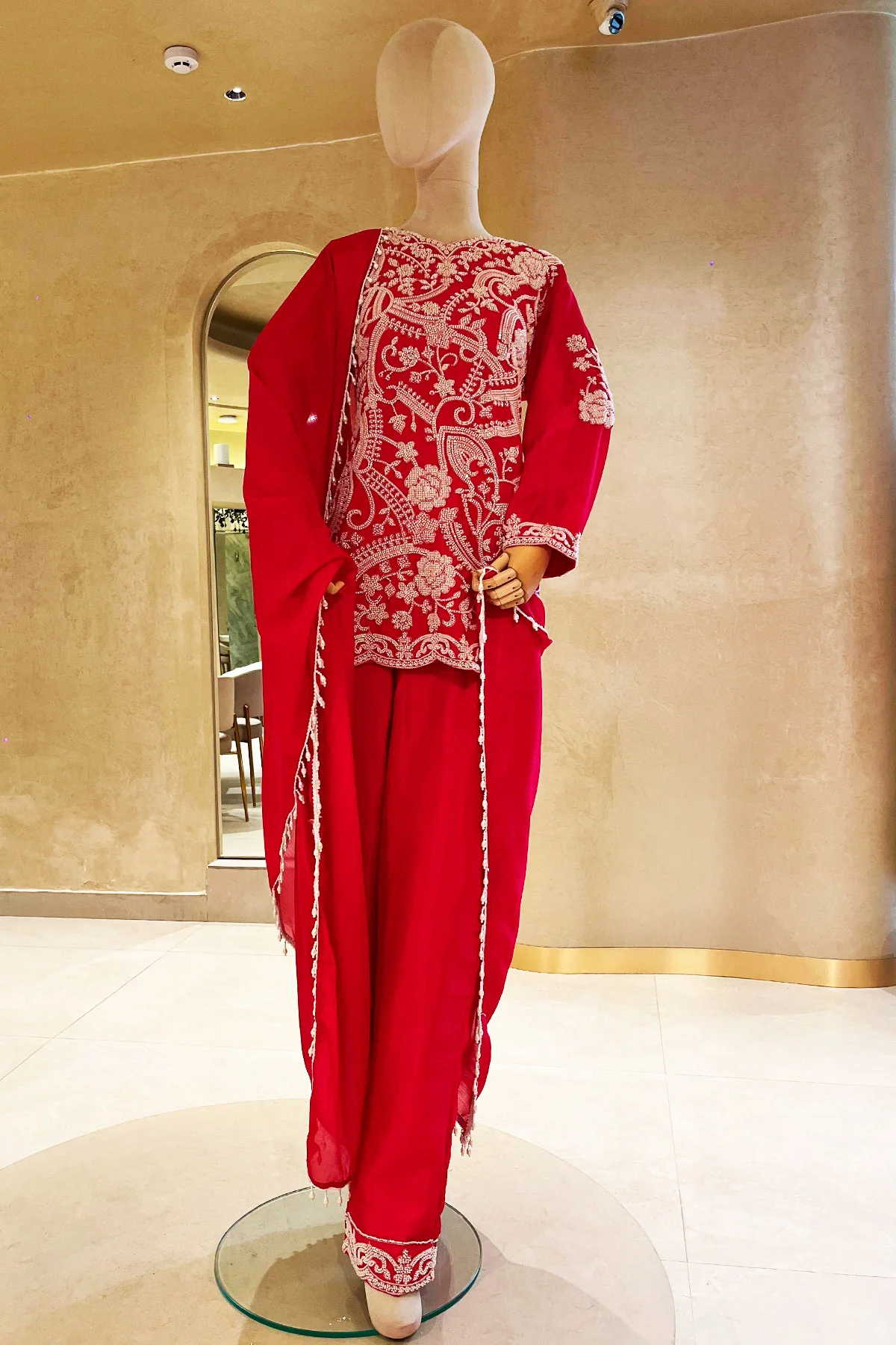 Elegant Rani Georgette Ready Made Suit with Cut Dana & Thread Work - Image 6