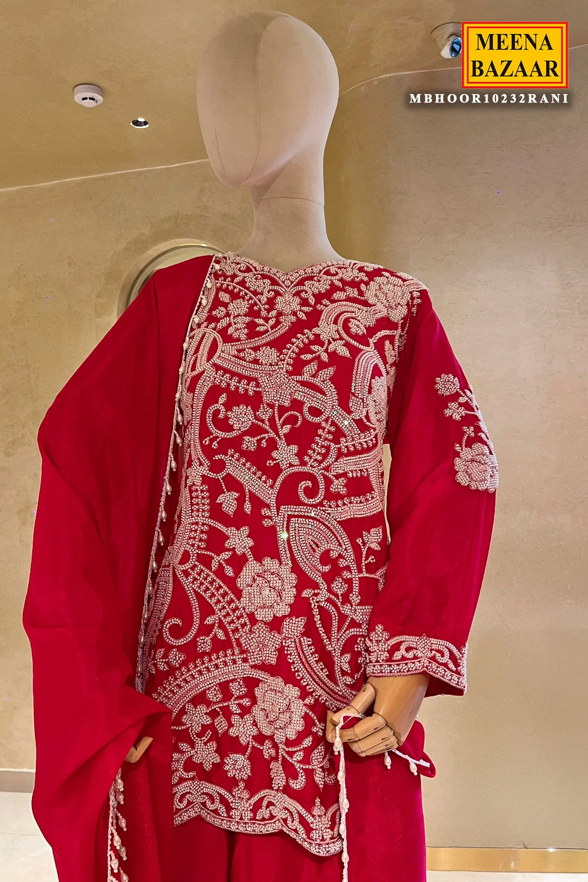 Elegant Rani Georgette Ready Made Suit with Cut Dana & Thread Work - Image 7