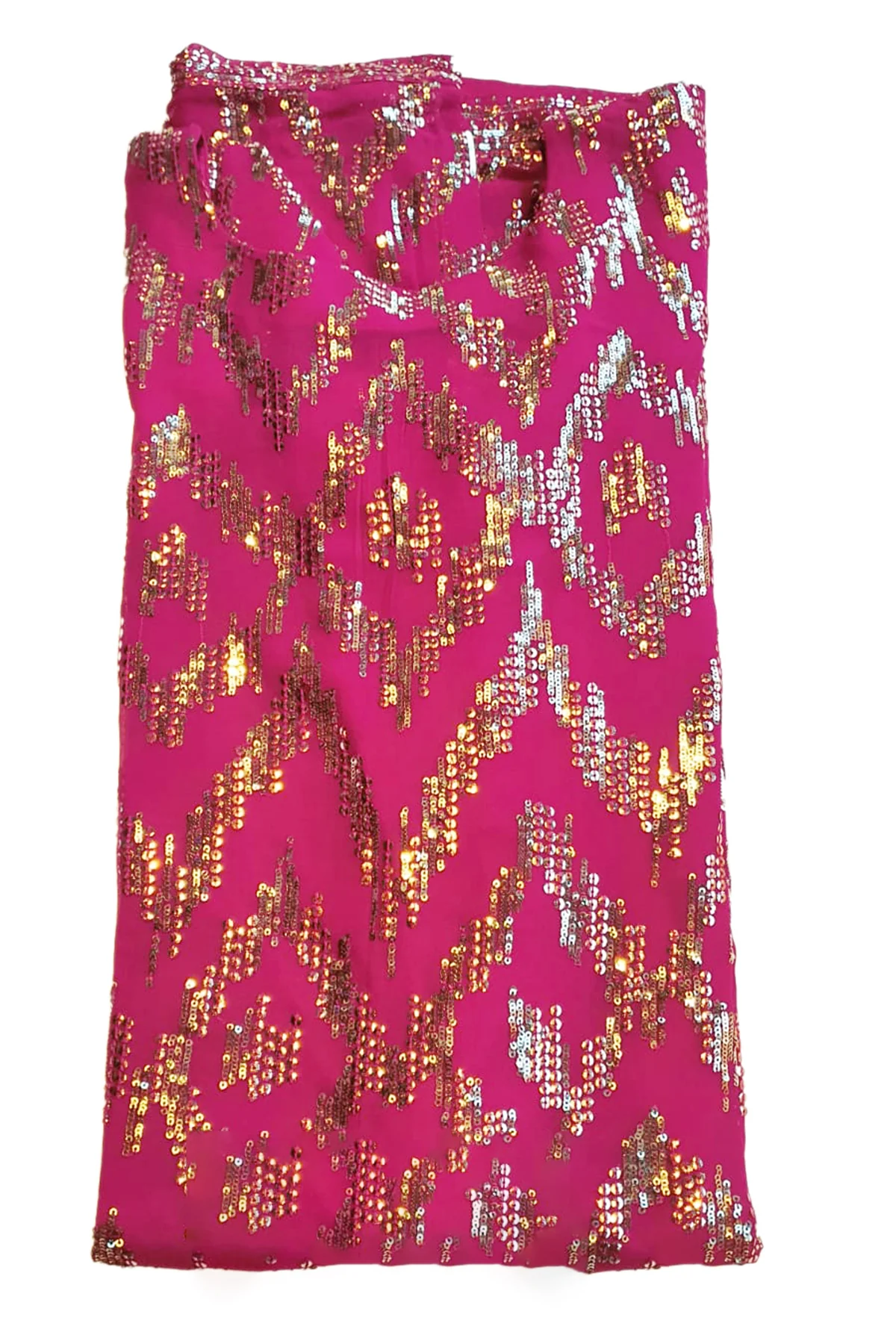 Rani Georgette Sequins Embroidered Unstitched Suit - Image 4