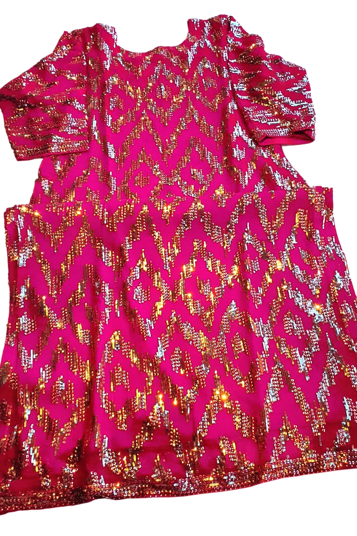 Rani Georgette Sequins Embroidered Unstitched Suit - Image 5