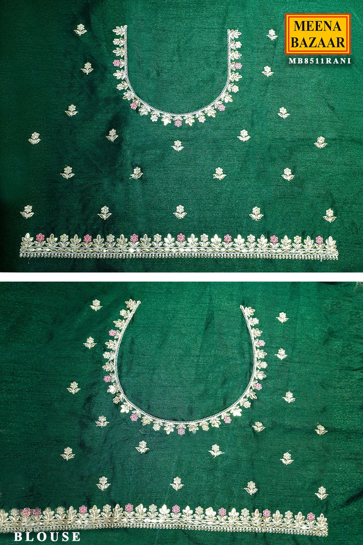 Rani Khaddi Saree – Elegant Embroidered Luxury Drape - Image 5