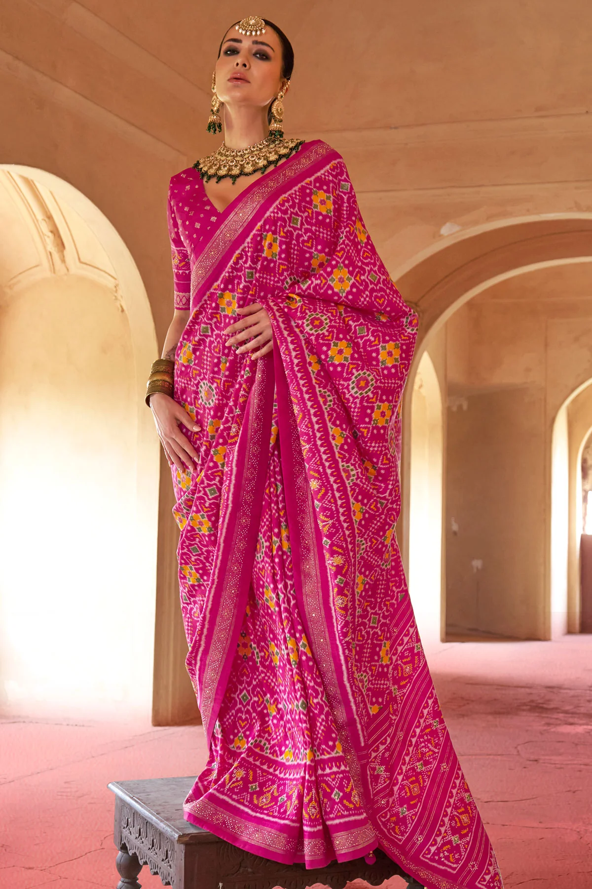 Navy Silk Printed Saree Festive & Traditional Wear