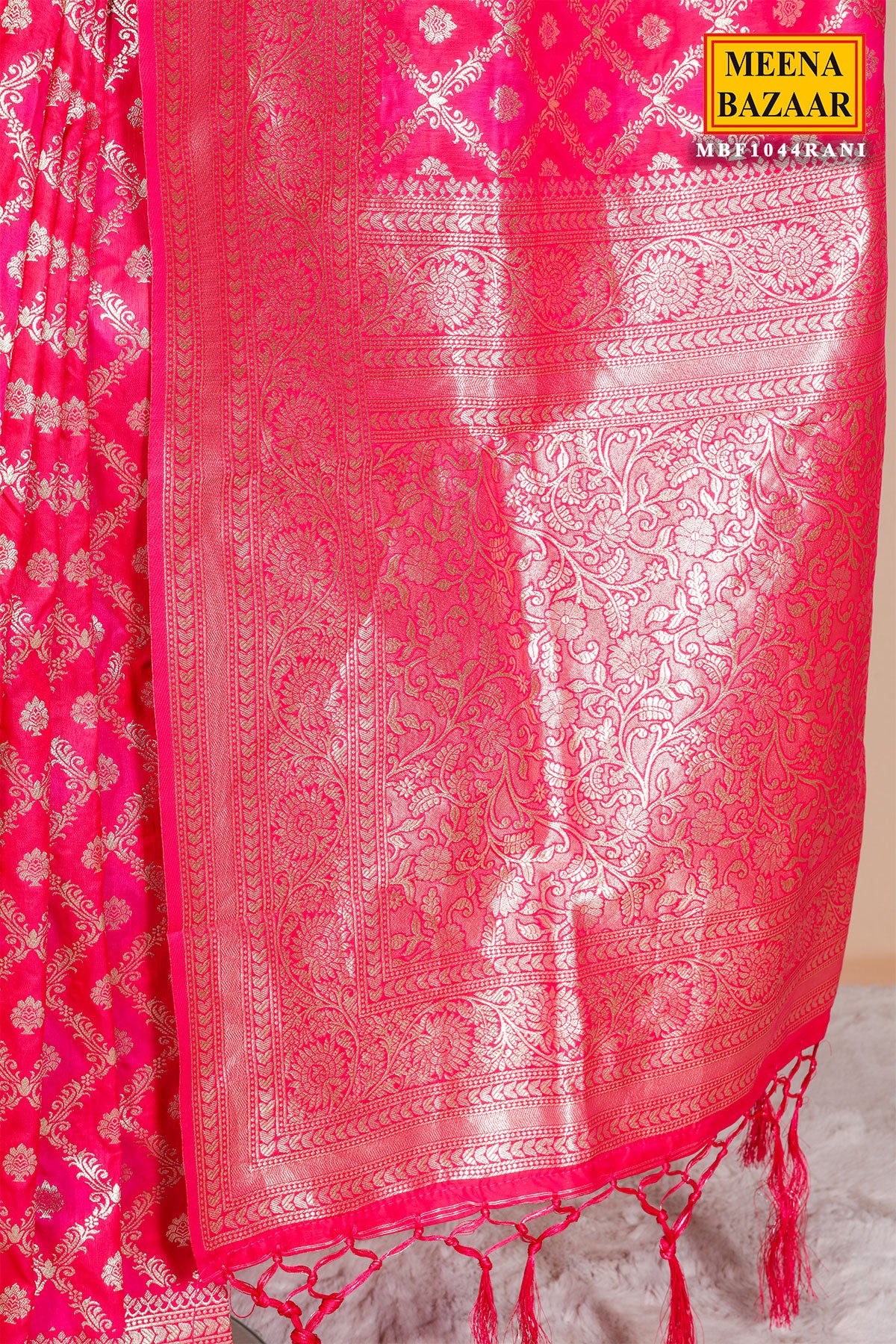 Rani Silk Weaving Saree Elegant Traditional Indian Saree for Women - Image 10