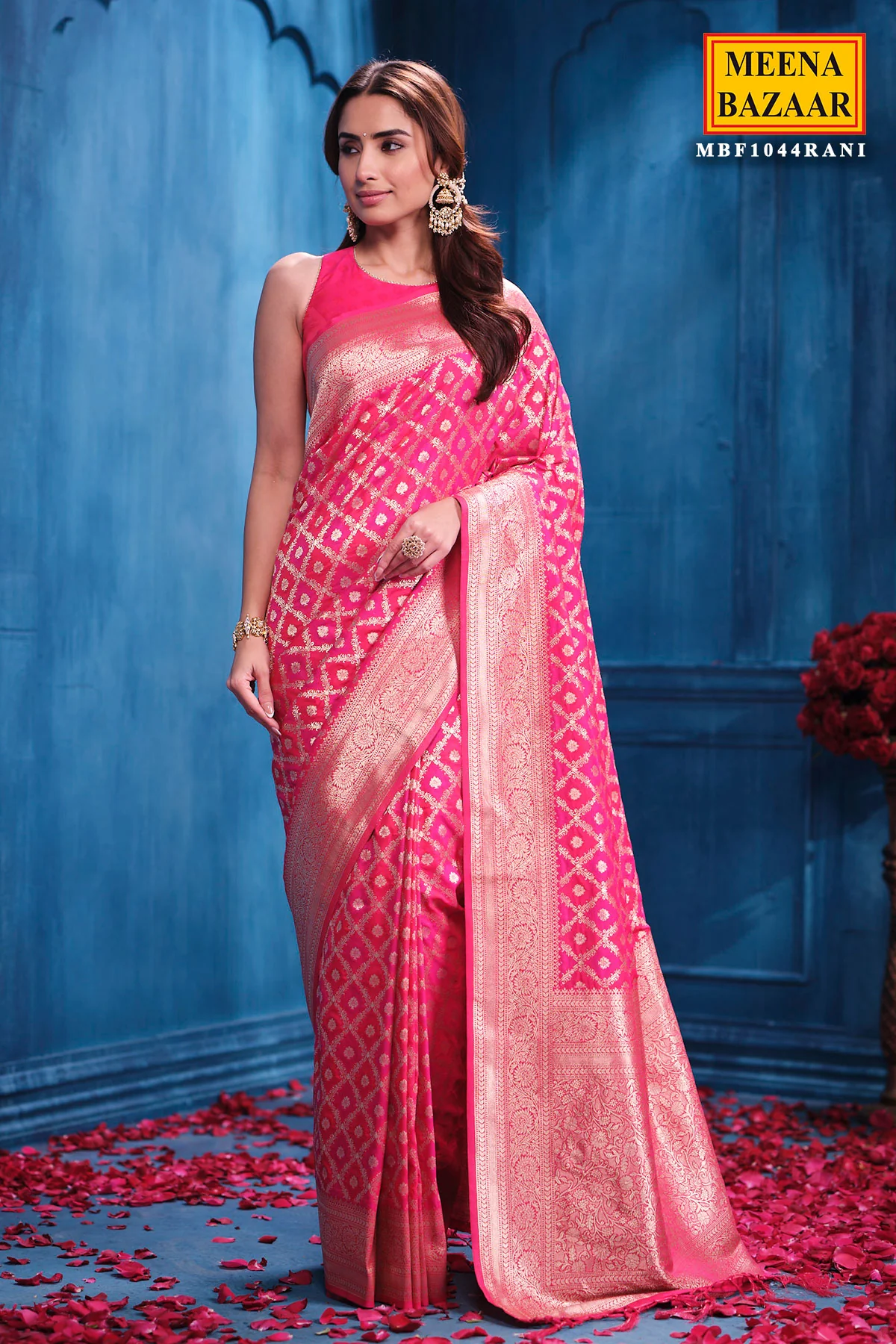 Rani Silk Weaving Saree Elegant Traditional Indian Saree for Women - Image 3