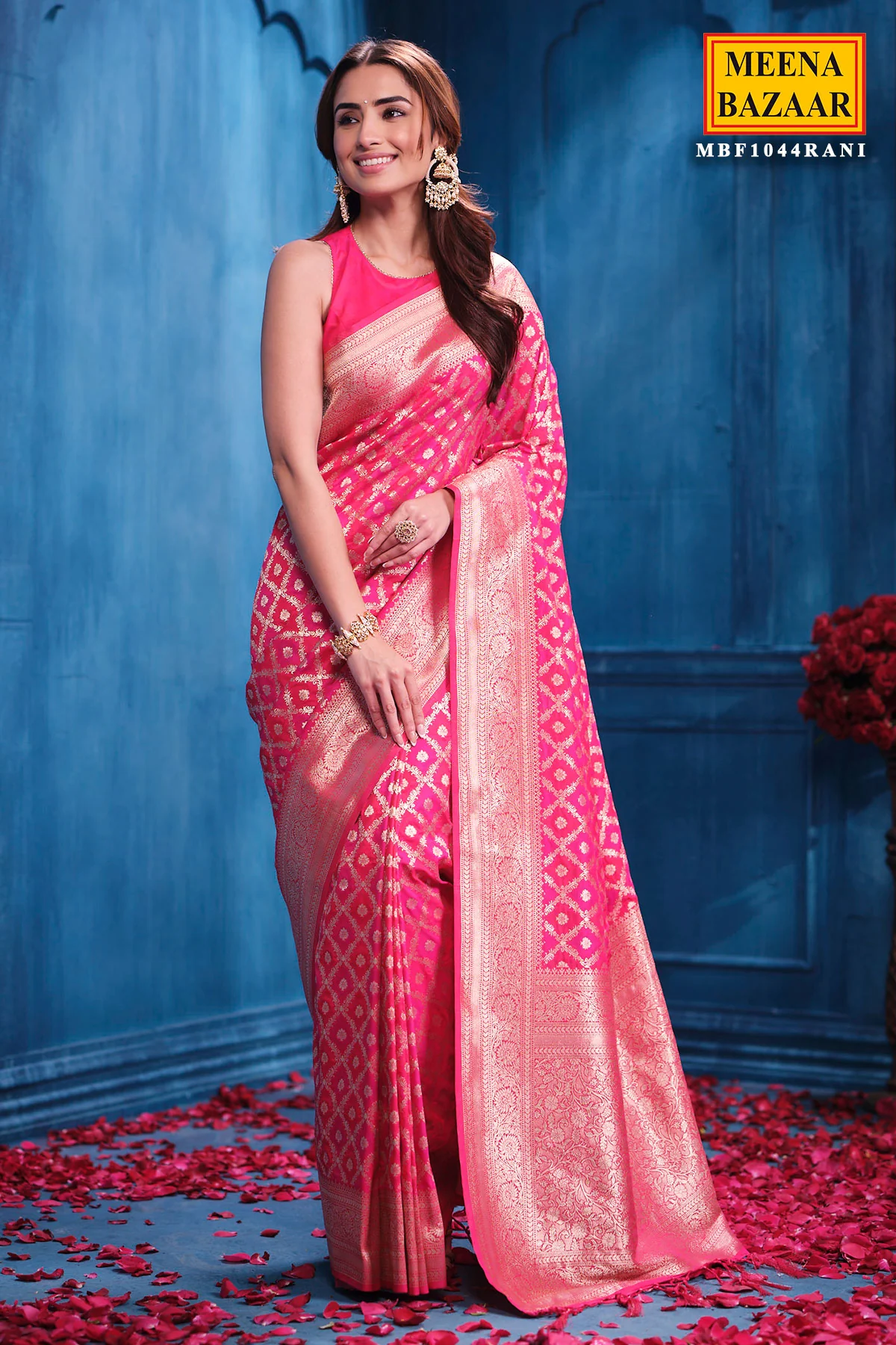 Rani Silk Weaving Saree Elegant Traditional Indian Saree for Women - Image 4