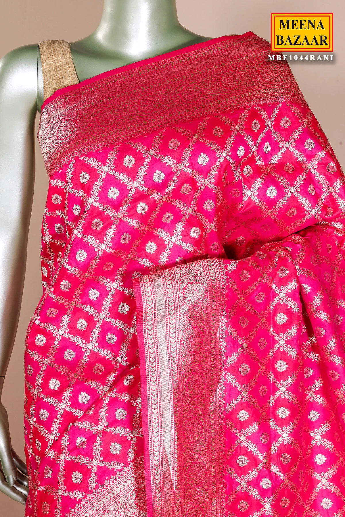 Rani Silk Weaving Saree Elegant Traditional Indian Saree for Women - Image 8