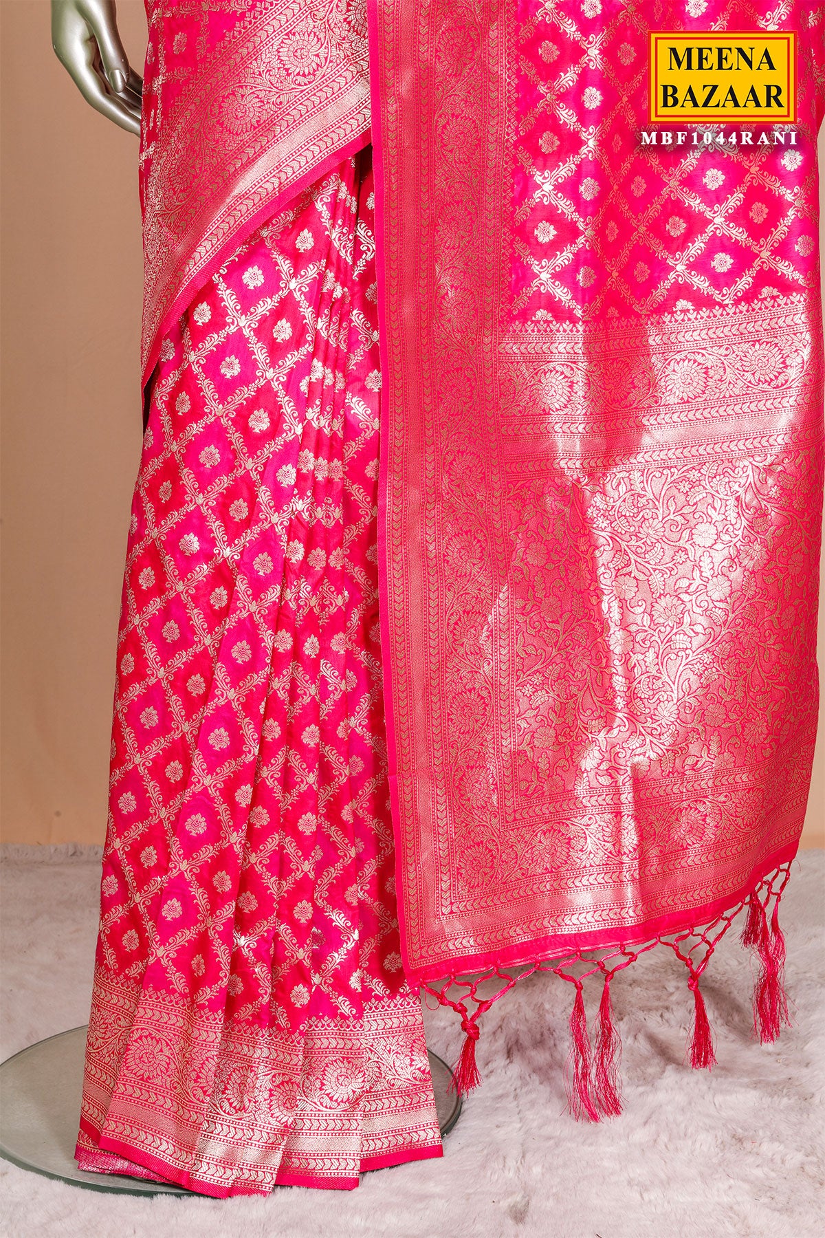 Rani Silk Weaving Saree Elegant Traditional Indian Saree for Women - Image 9