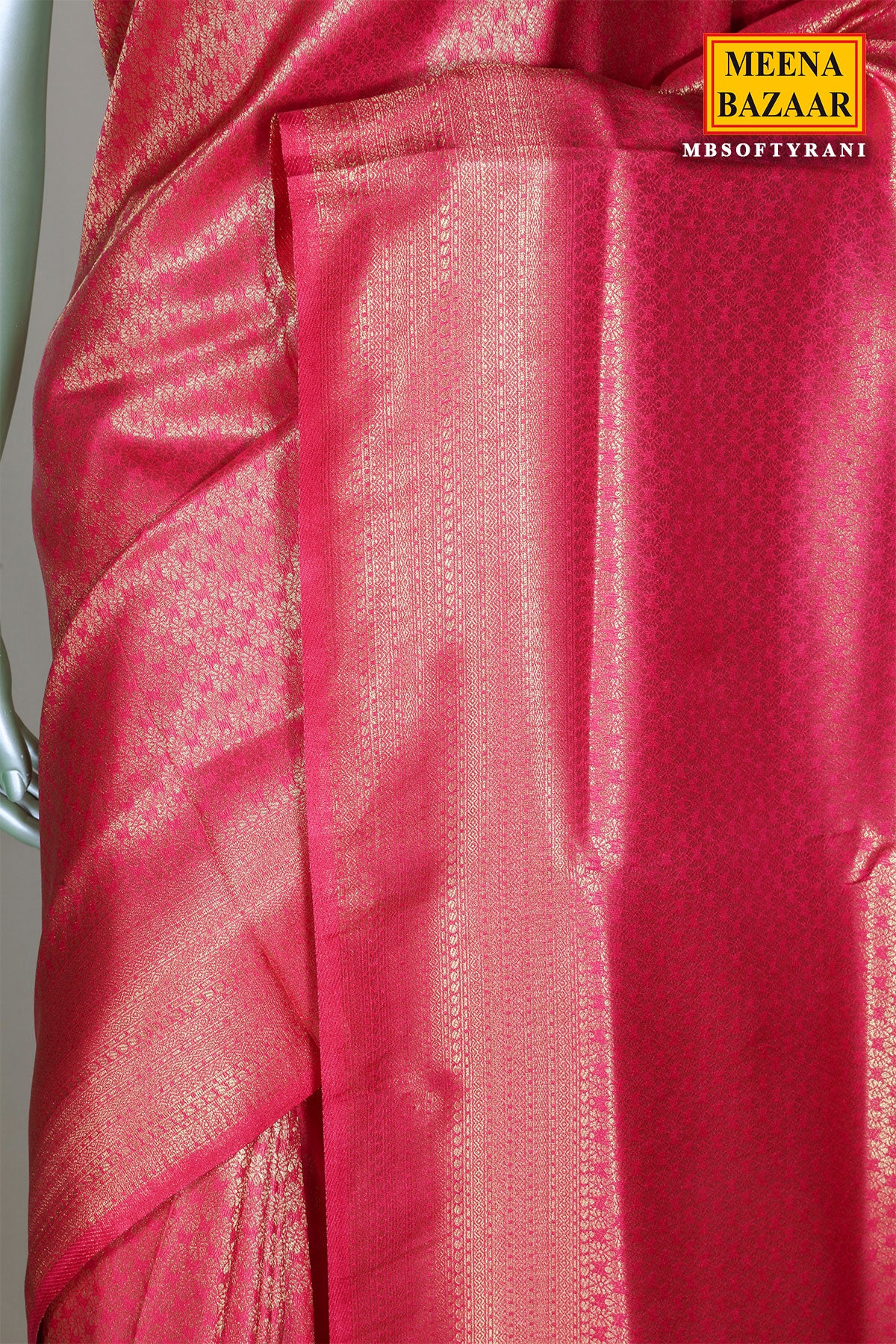 Rani Silk Weaving Saree Elegant Festive & Wedding Wear Saree - Image 4
