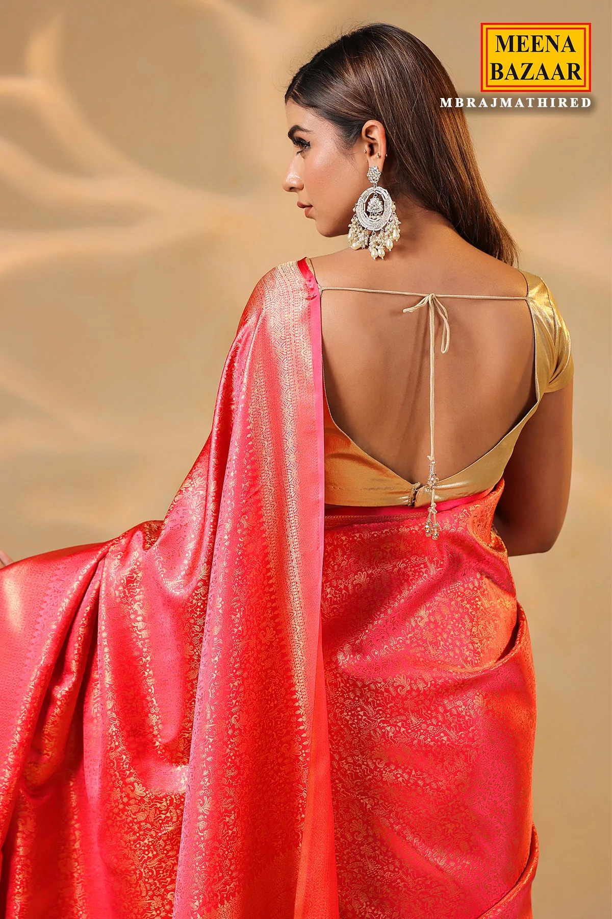 Red Silk Weaving Saree Elegant Traditional & Festive Wear - Image 3