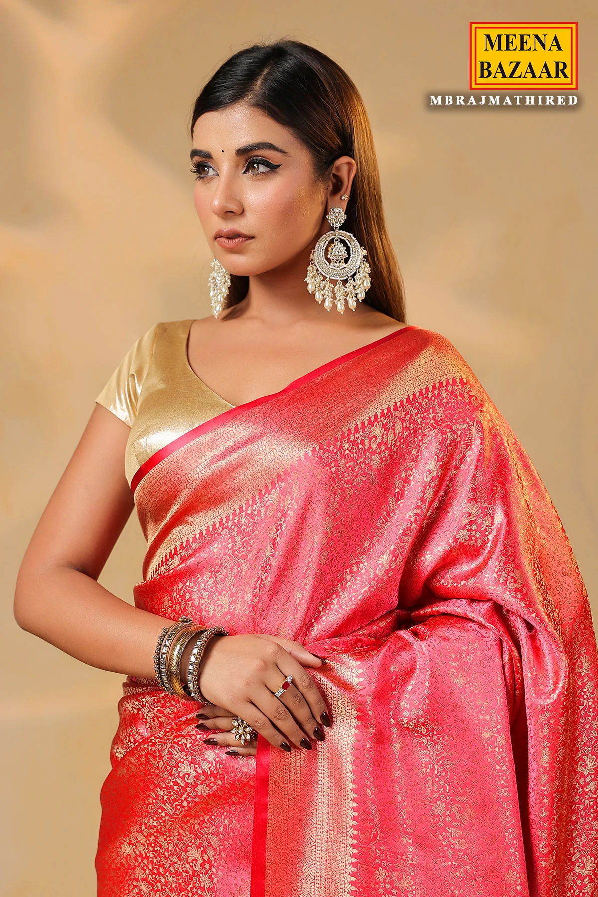 Red Silk Weaving Saree Elegant Traditional & Festive Wear - Image 4