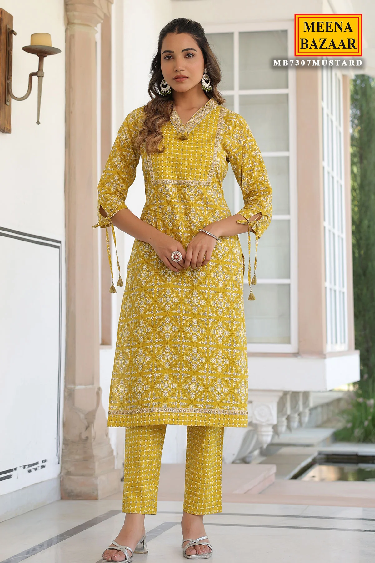 Royal Mustard Cotton Ready-Made Suit - Image 7