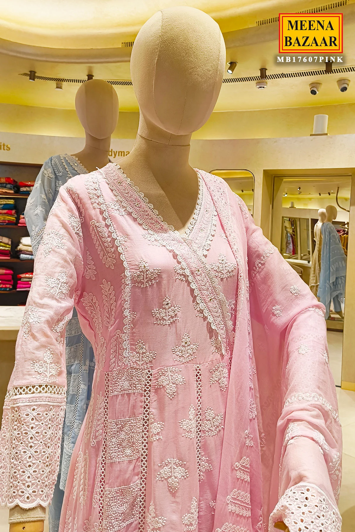 Summer Staple Pink Kurta Pant Set With Dupatta - Image 9