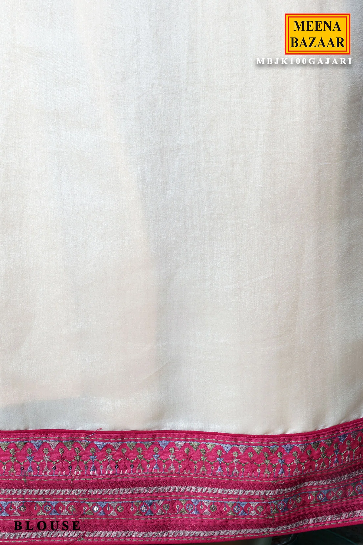 Tusar Silk Saree with Intricate Thread Work & Maroon Sequin Border - Image 5