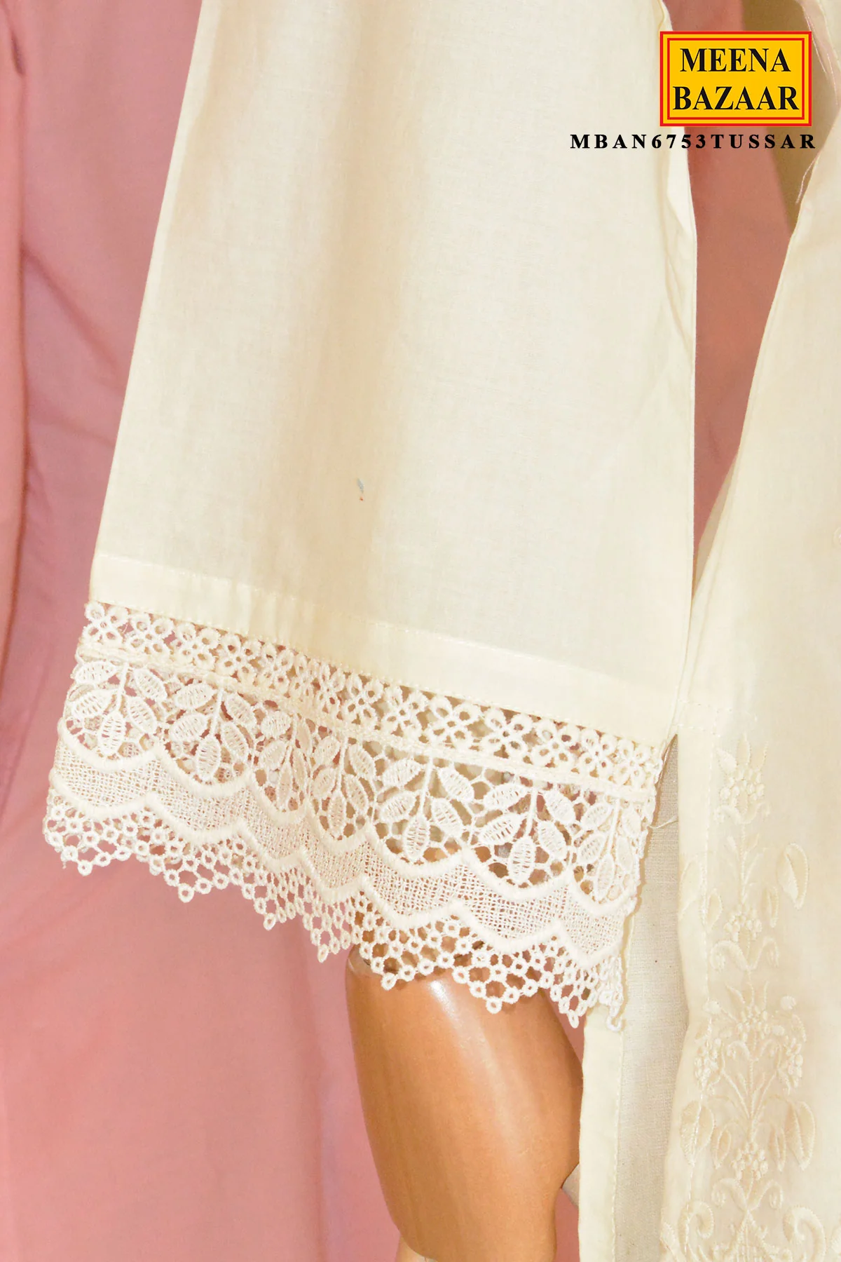 Tussar Cotton Embroidered Co-Ord Set - Image 7