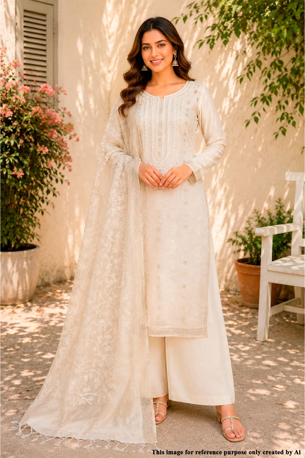 Tussar Cotton Unstitched Suit with Elegant Embroidery Work