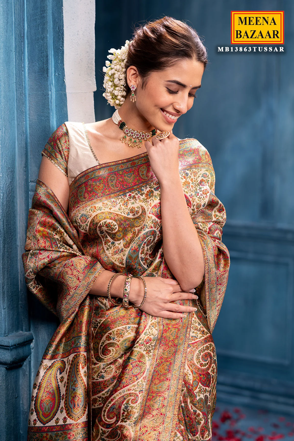 Tussar Silk Weaving Saree Elegant Festive & Traditional Wear - Image 5