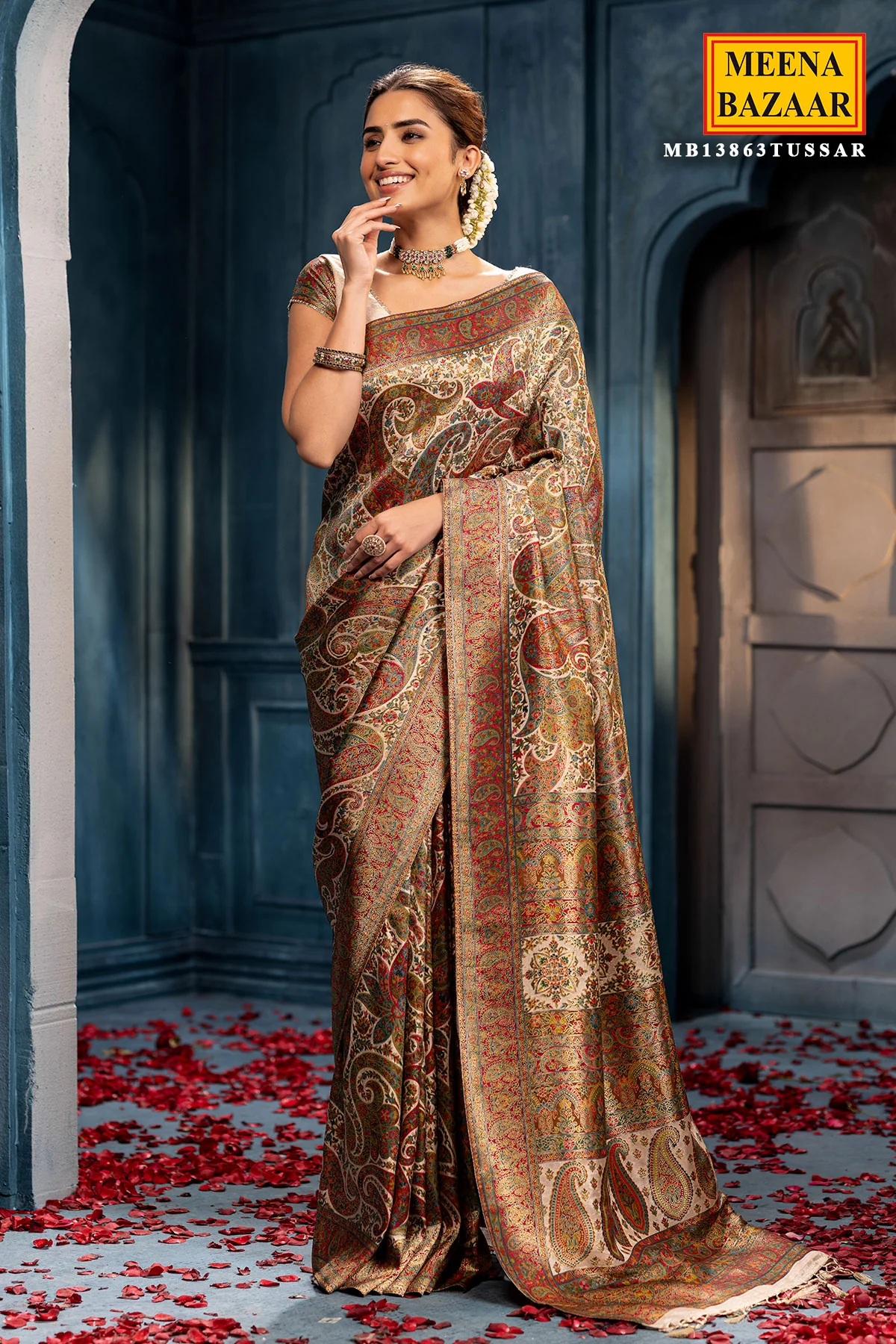 Tussar Silk Weaving Saree Elegant Festive & Traditional Wear - Image 7