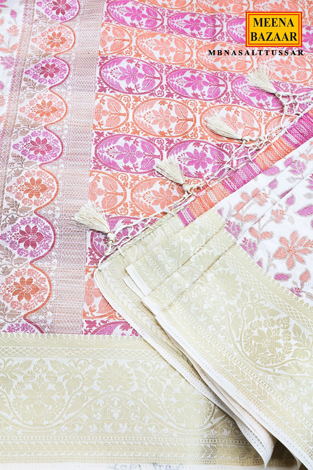 Tussar Silk Weaving Saree | Luxury Woven Saree - Image 3