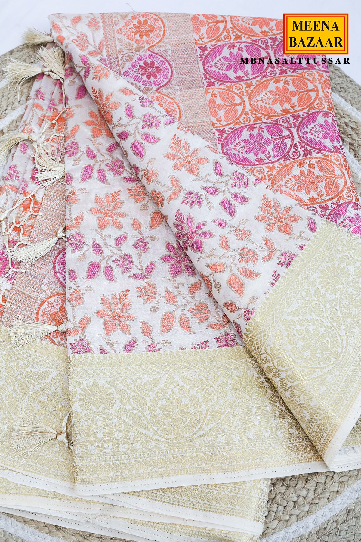 Tussar Silk Weaving Saree | Luxury Woven Saree - Image 4