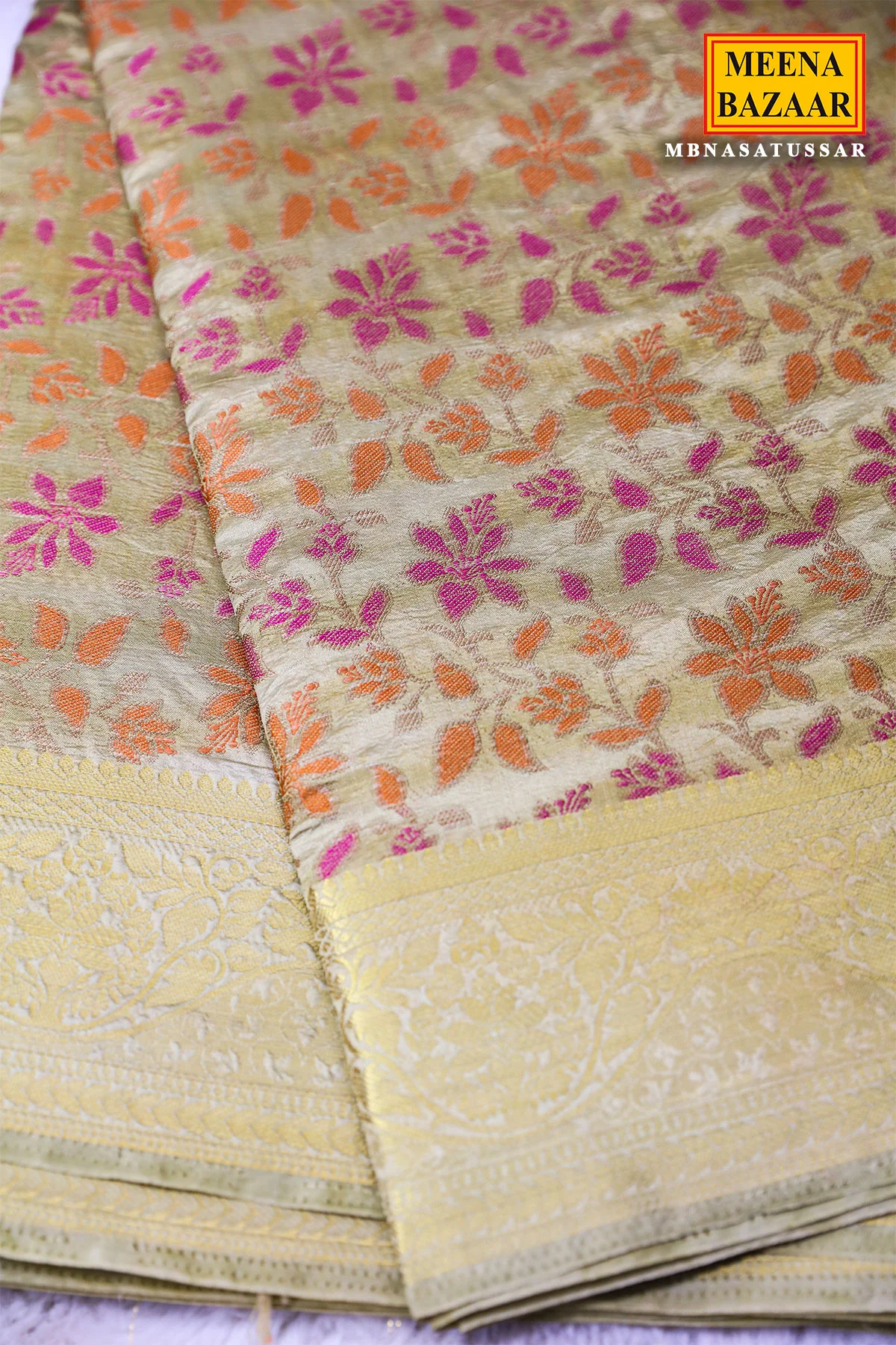 Tussar Silk Weaving Saree | Luxury Woven Saree - Image 3