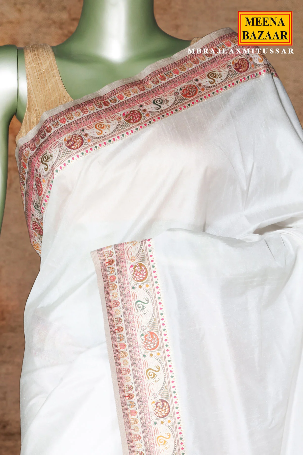 Tussar Silk Woven Saree for Women Elegant Traditional Ethnic Saree - Image 4