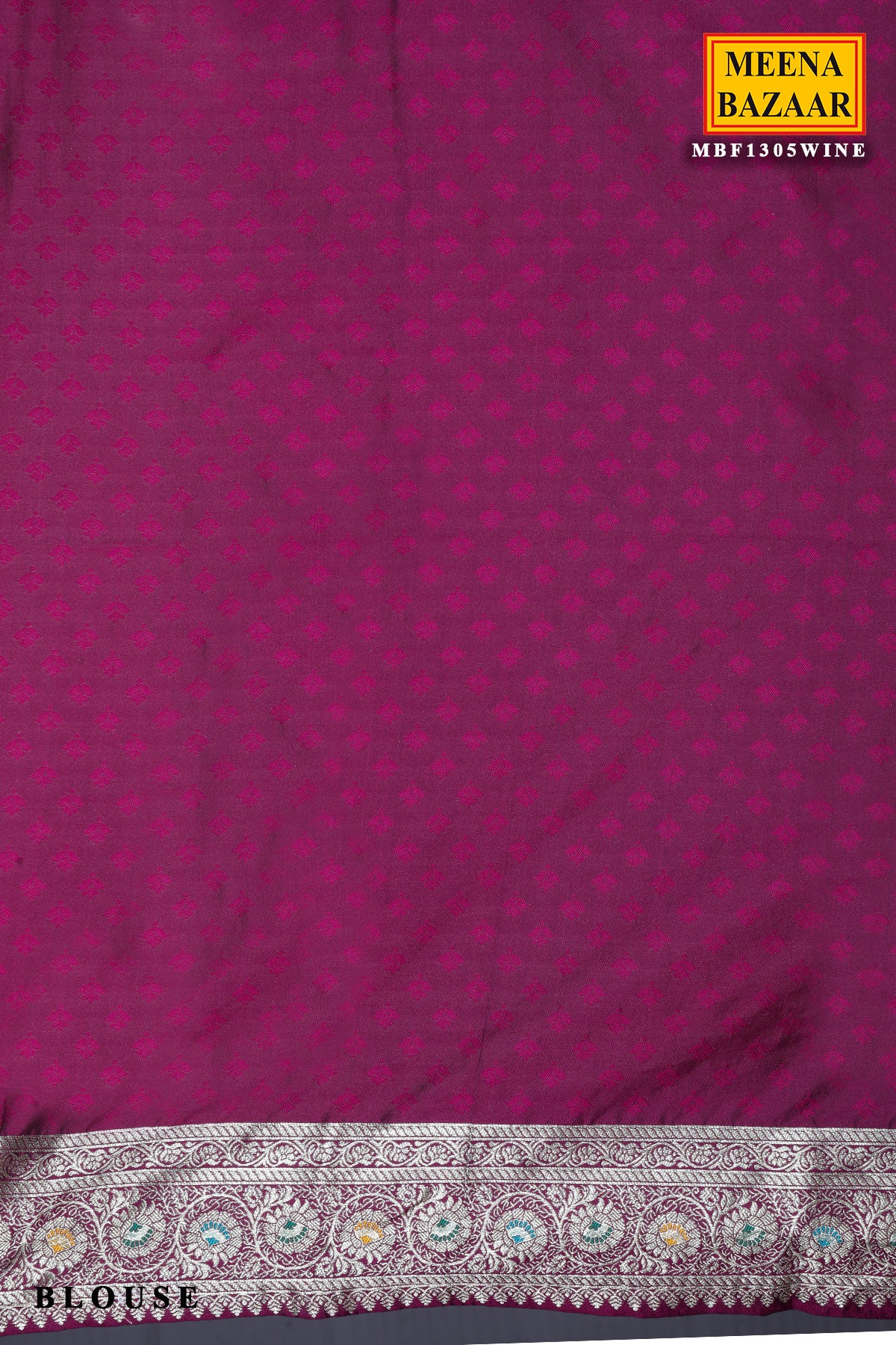 Wine Silk Weaving Saree Elegant Traditional & Festive Wear - Image 5